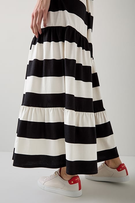 LEIGH STRIPE MAXI DRESS BLACK/CREAM 5