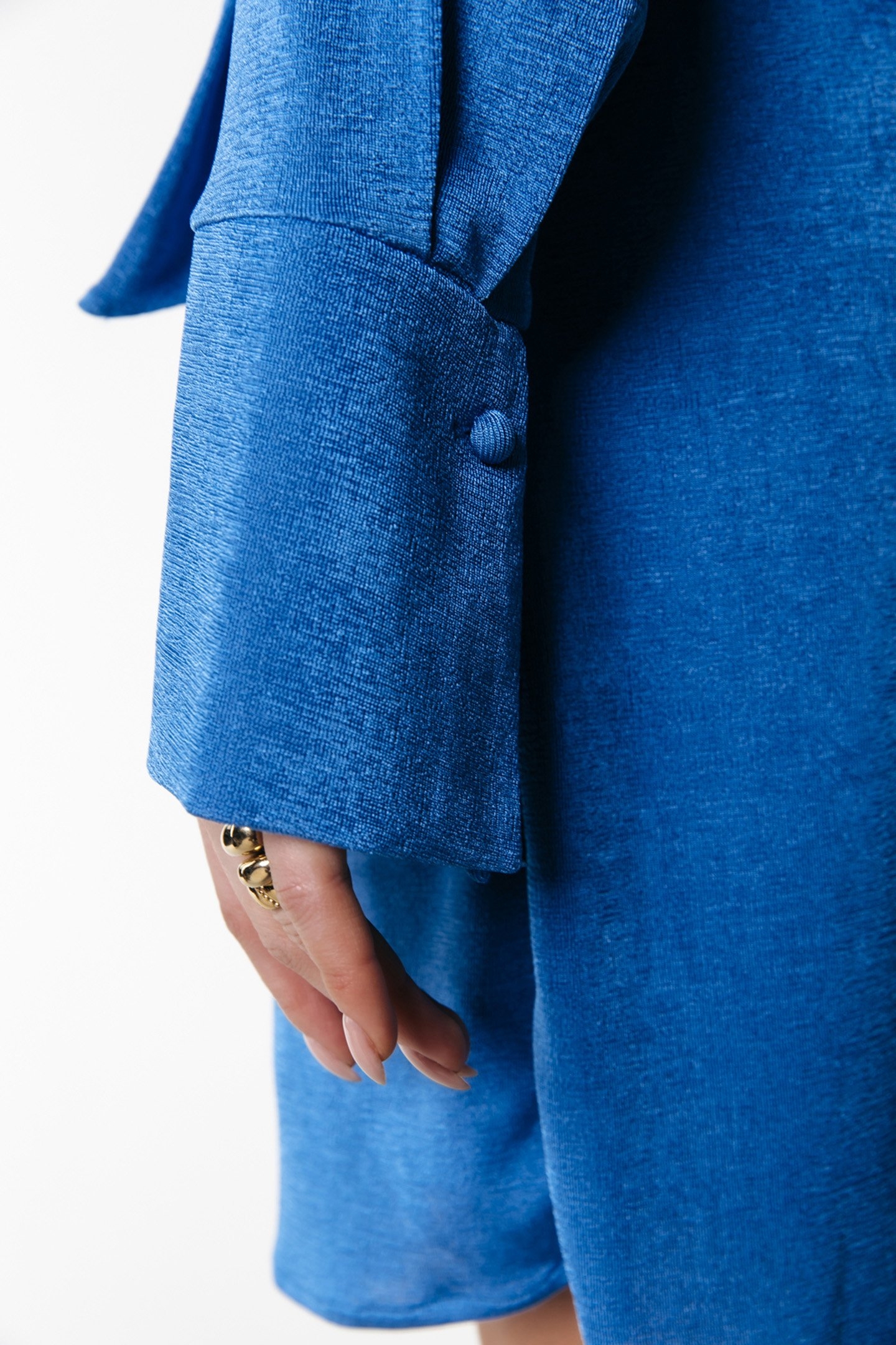 DORIN UNI WRAP DRESS LS VALLARTA BLUE 5