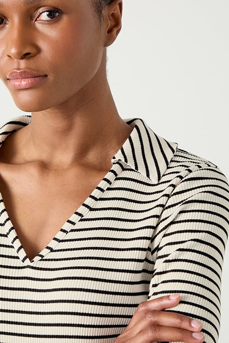 LENA STRIPE LONG-SLEEVED TOP CREAM 4