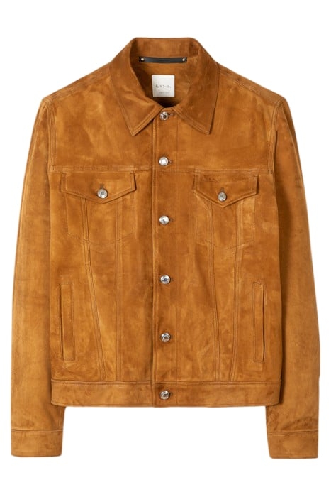 GENTS SUEDE DENIM STYLE JACKET MEDIUM BEIGE 1