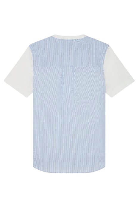 MENS TSHIRT CONTRAST PANEL WHITE 2