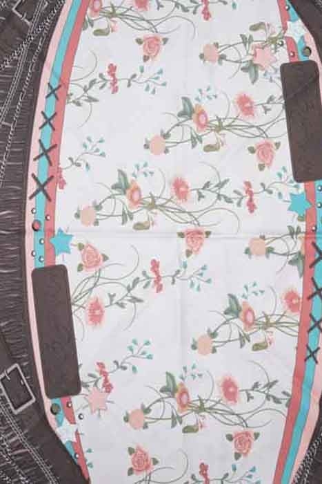 SILK SCARF ST. TROPEZ COUNTRY PINK, RED 5