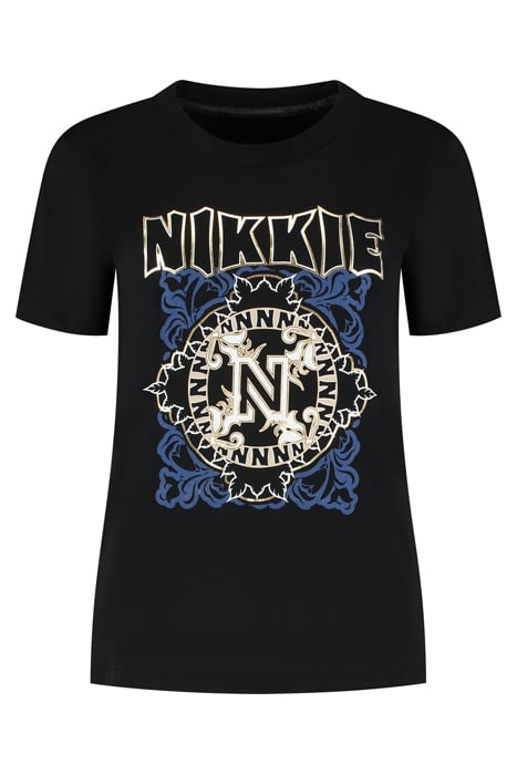 NIKKIE ORNAMENT T-SHIRT BLACK 1