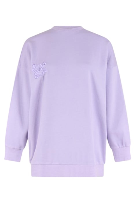LA-SBWASHED RETRO STUDIO SWEAT LIGHTPURPLE 2