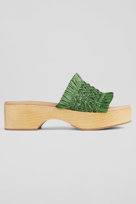 JENAE PLATFORM SANDAL GREEN 1