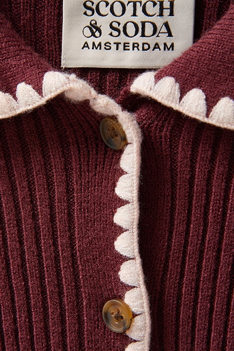 SWEATER CARDIGAN TAWNY PORT 6