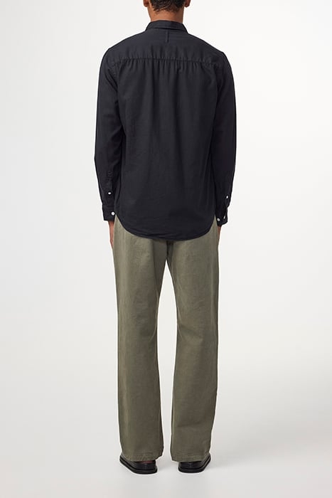 ARNE BD LONG SLEEVE BUTTON DOWN SHIRT, NORMAL FIT, BLACK 2