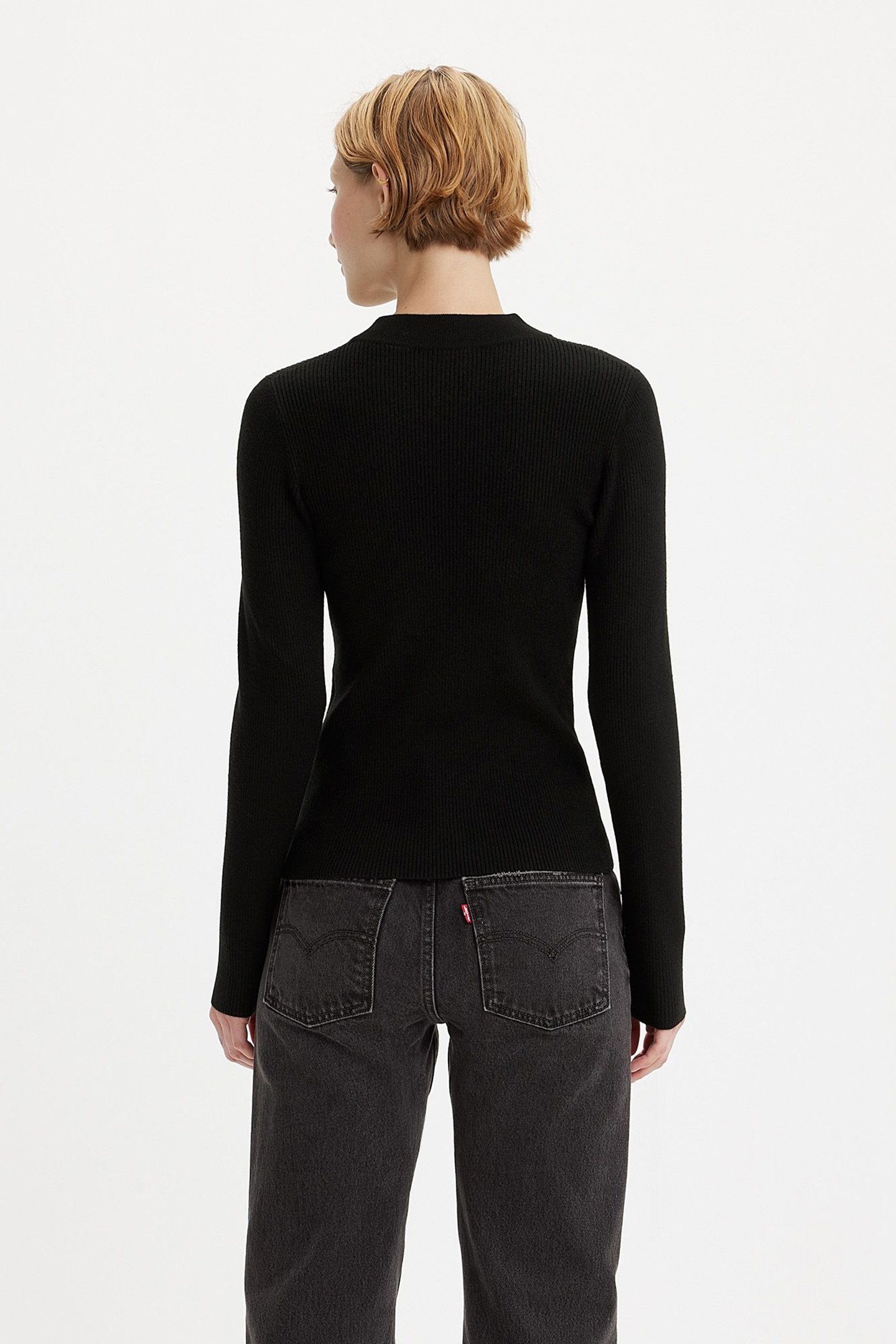 RIB CREW SWEATER CAVIAR RIB 2