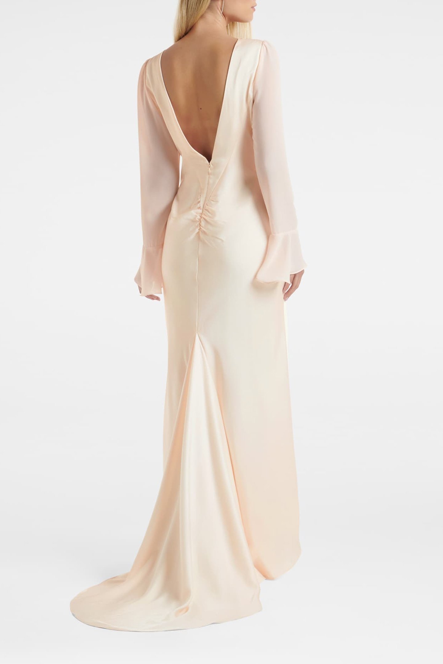 WILLOW LONG SLEEVES BUTTON DOWN MAXI DRESS IVORY 2