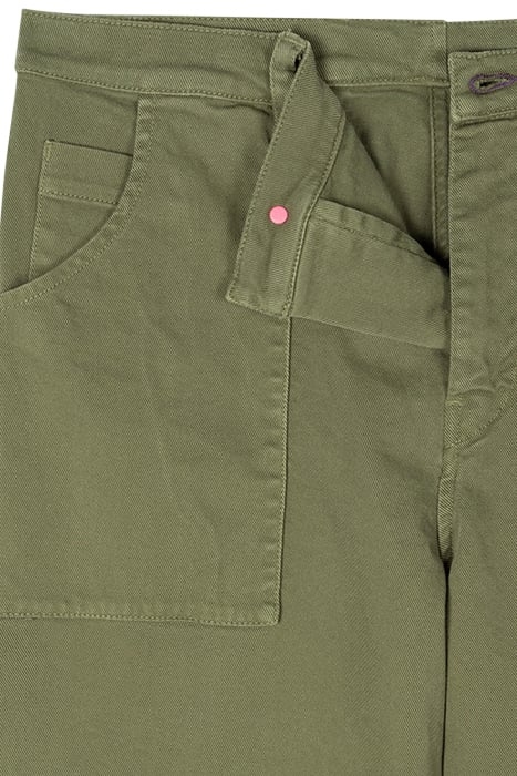 MENS BARREL FIT CHINO MILITARY GREEN 4