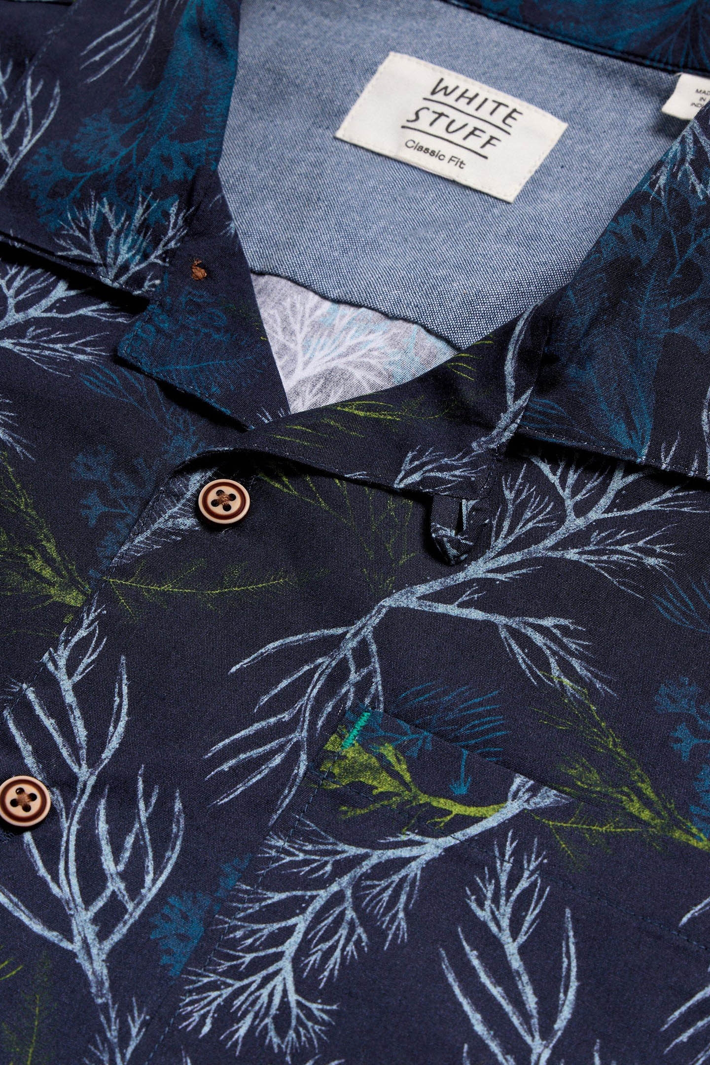 CRAB PRINTED SS SHIRT NAVY PRINT 7