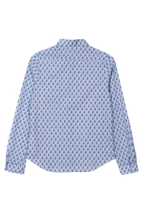 BOYS' BLUE SHIRT WITH CORAL LIBERTY® FABRIC 2