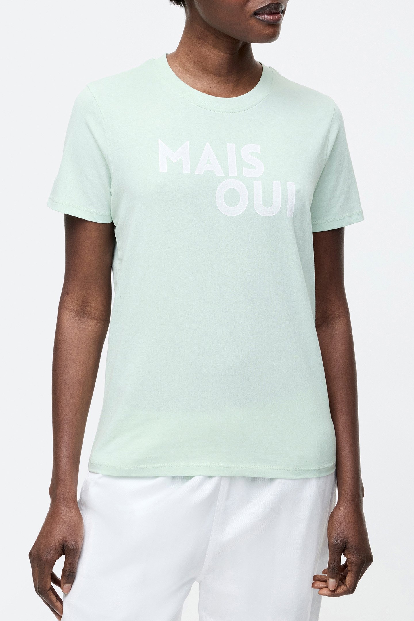 MAIS OUI GRAPHIC T-SHIRT SUBTLE GREEN/WHITE 1