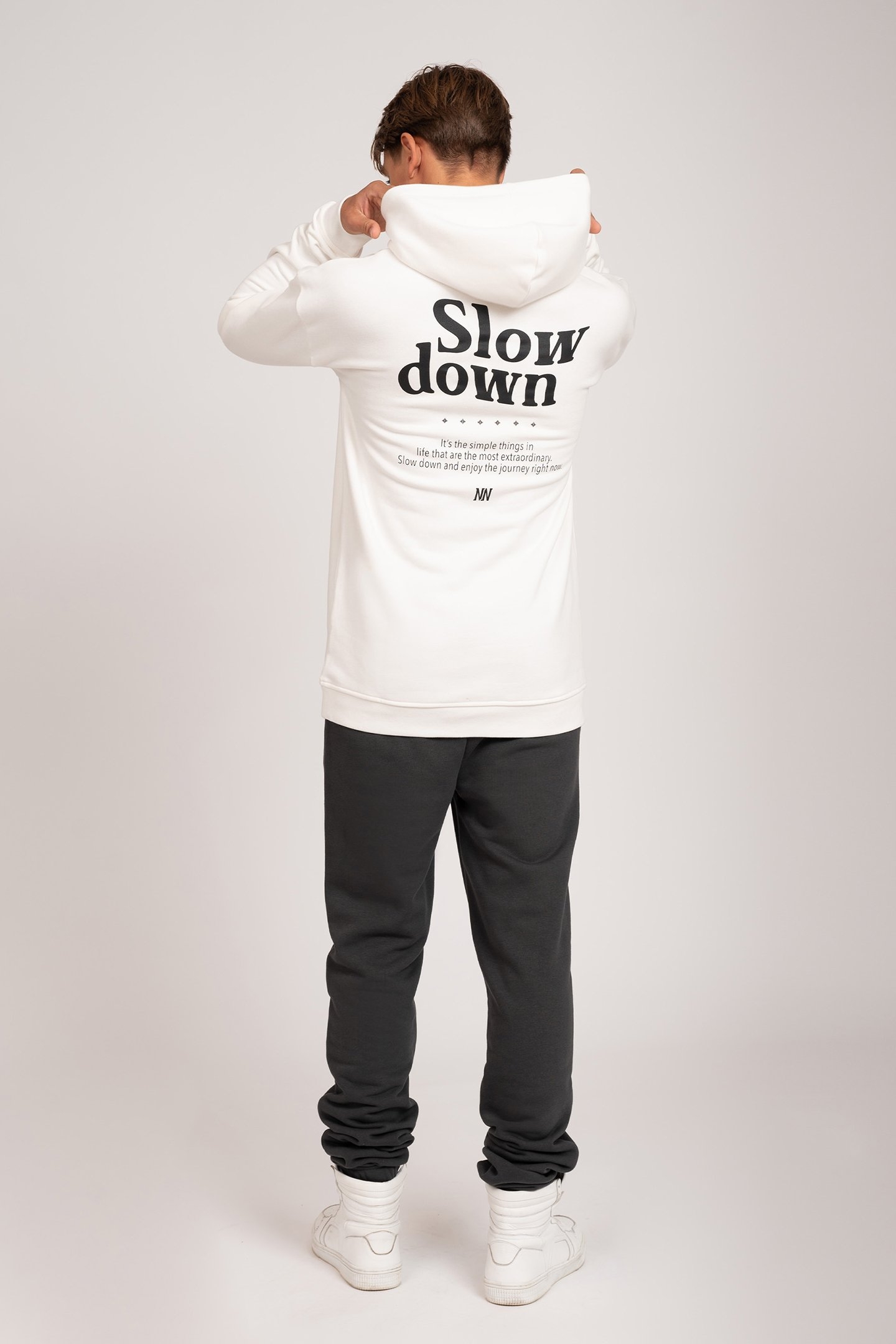 SLOW DOWN HOODIE OFF WHITE 2