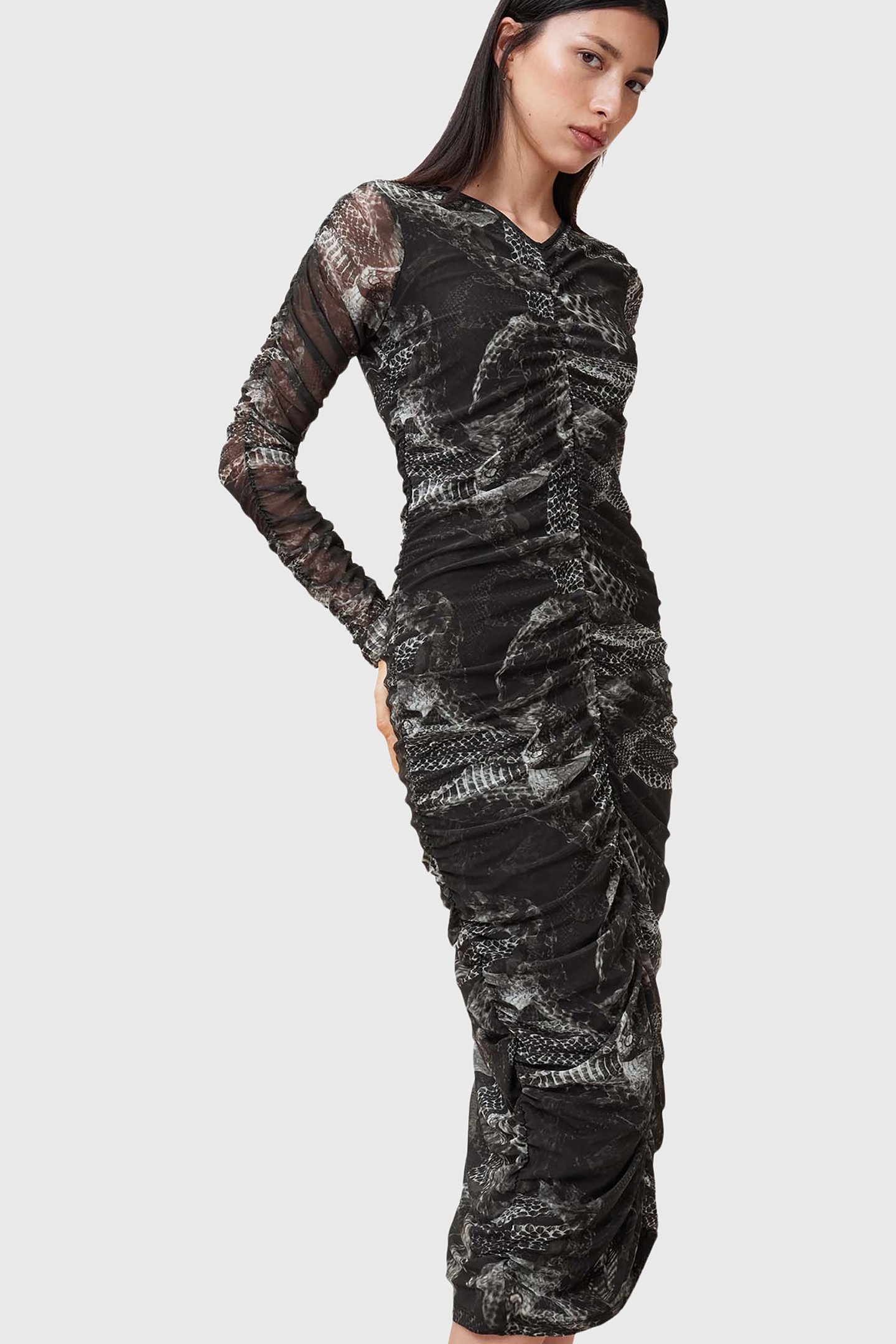 KEIKO MESH DRESS EVOLVE SLATE GREY 5