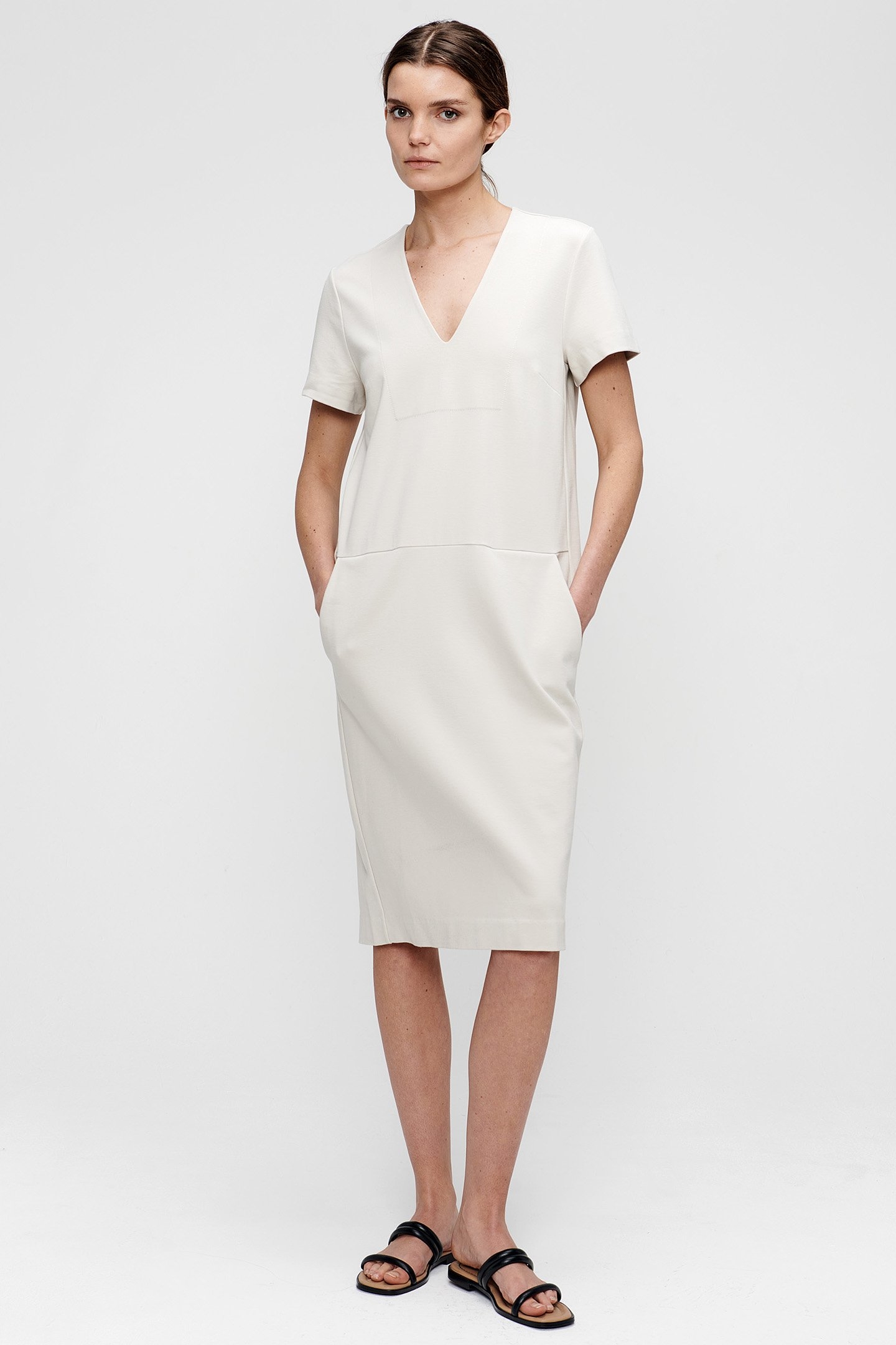 EASY SHIFT DRESS LATTE 1