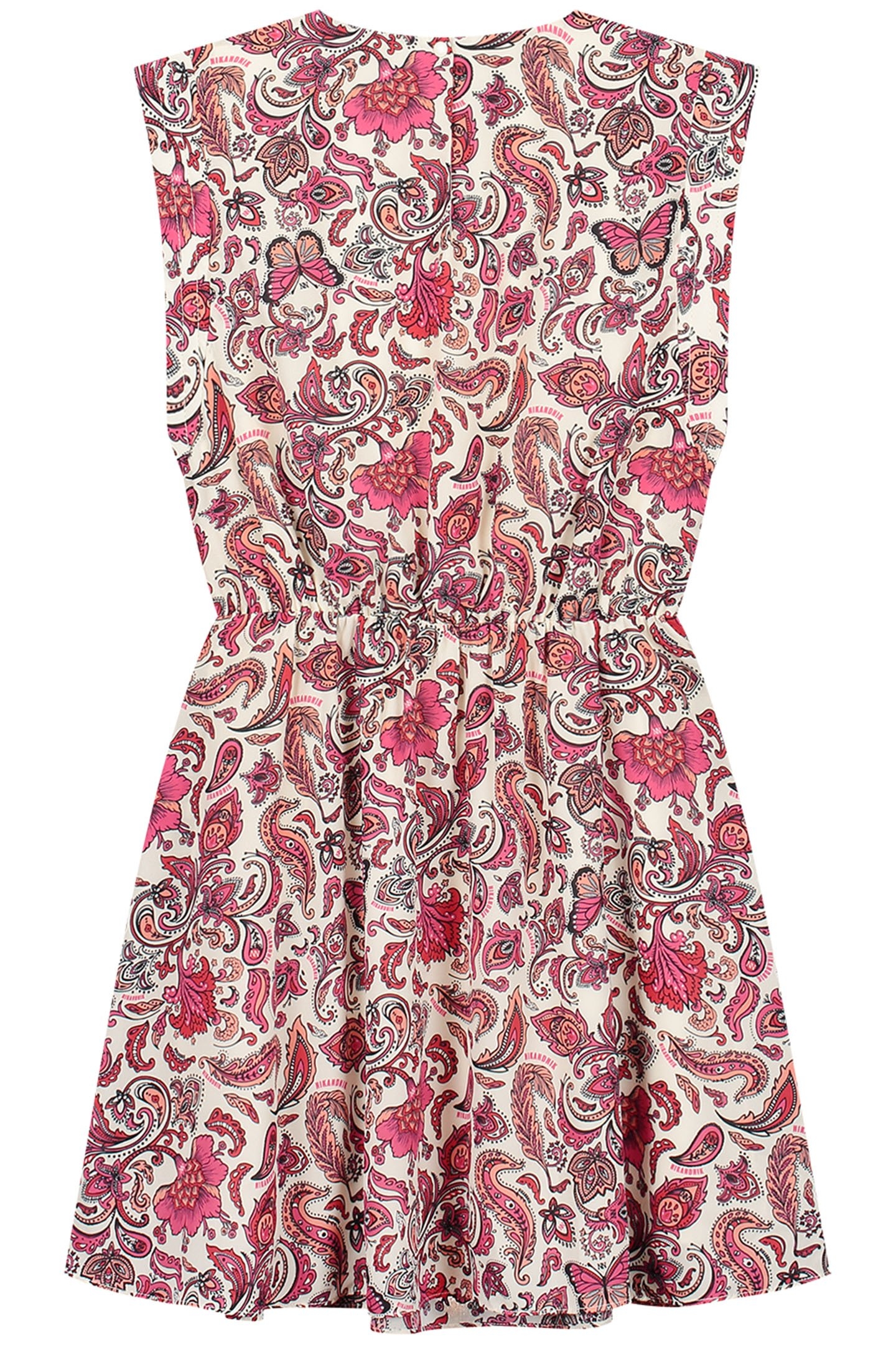 PAISLEY DRESS VIBRANT ORANGE/FUCHSIA POP 3