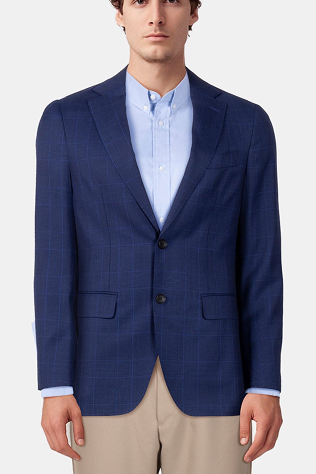 BLUE CHECKED TAILORED FIT HAVANA BLAZER 1