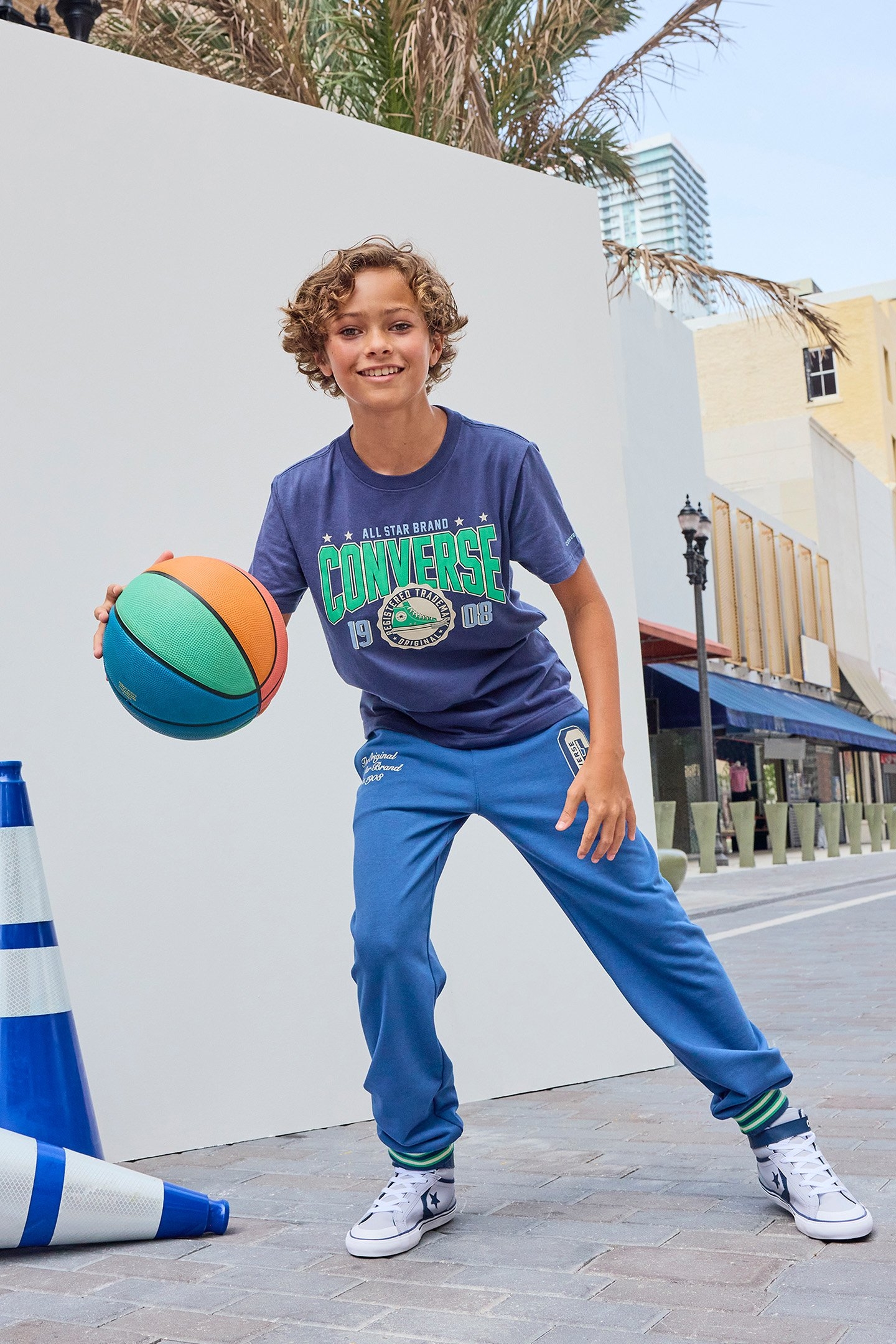 RETRO VARSITY JOGGERS ARMOR BLUE 1