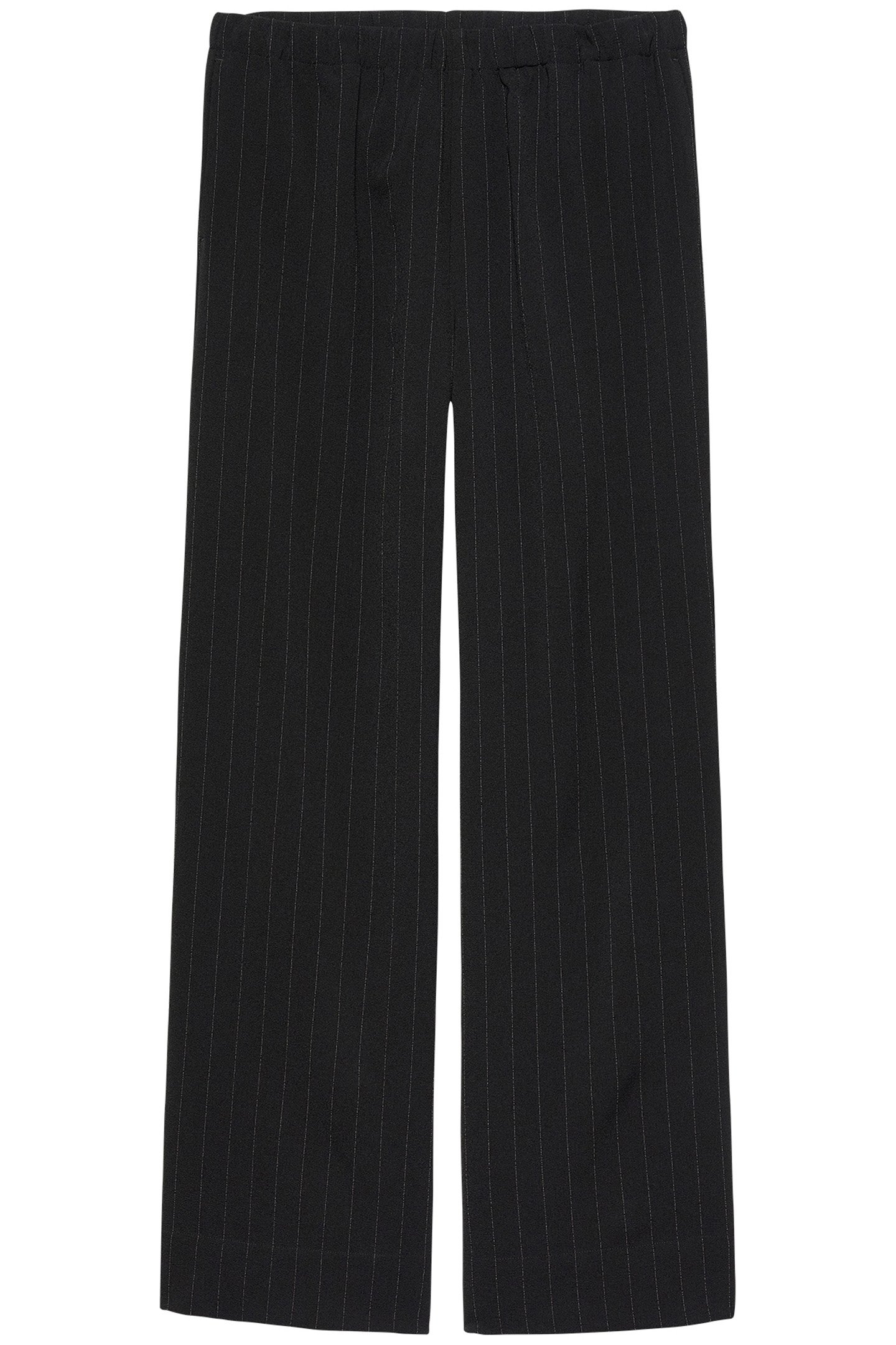 PINSTRIPE PULL-ON TROUSERS BLACK 1