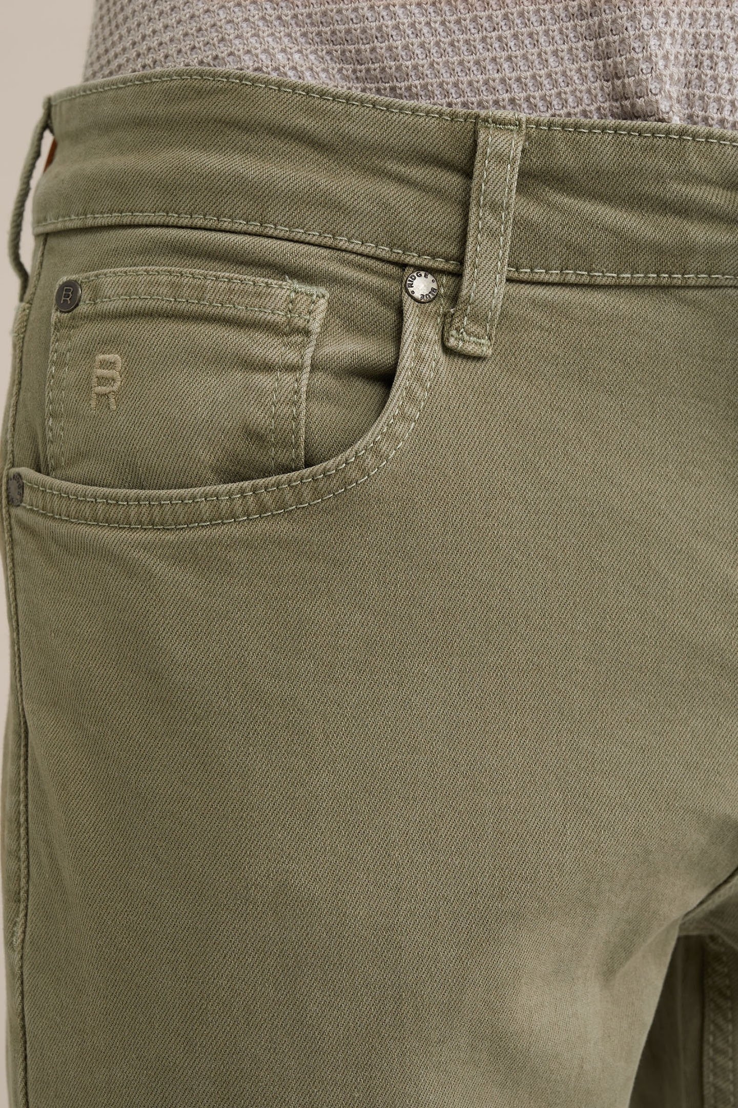 5-POCKET MID WAIST OLIVE GREEN 5