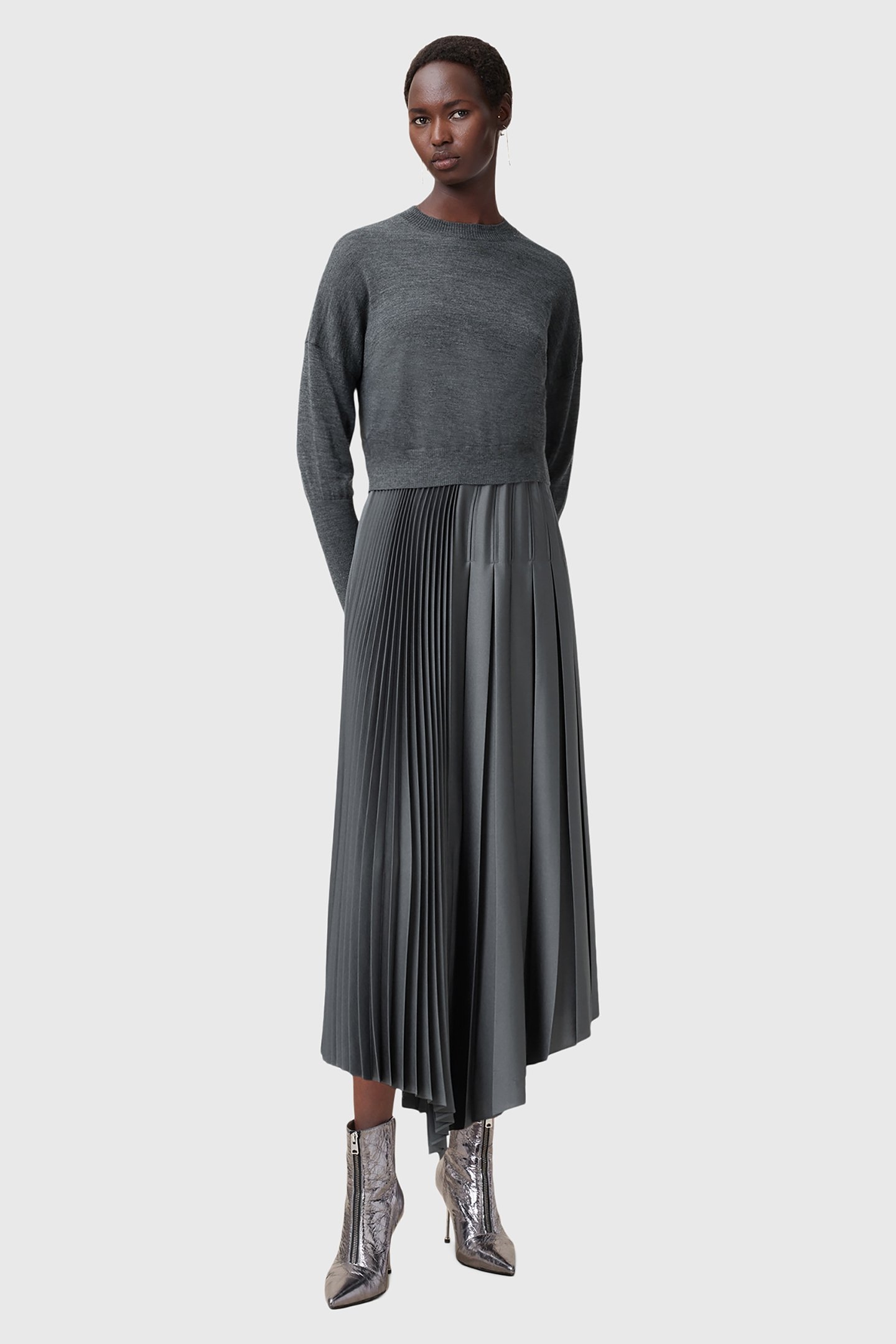 ADRIANA DRESS TURBULENCE GREY 1