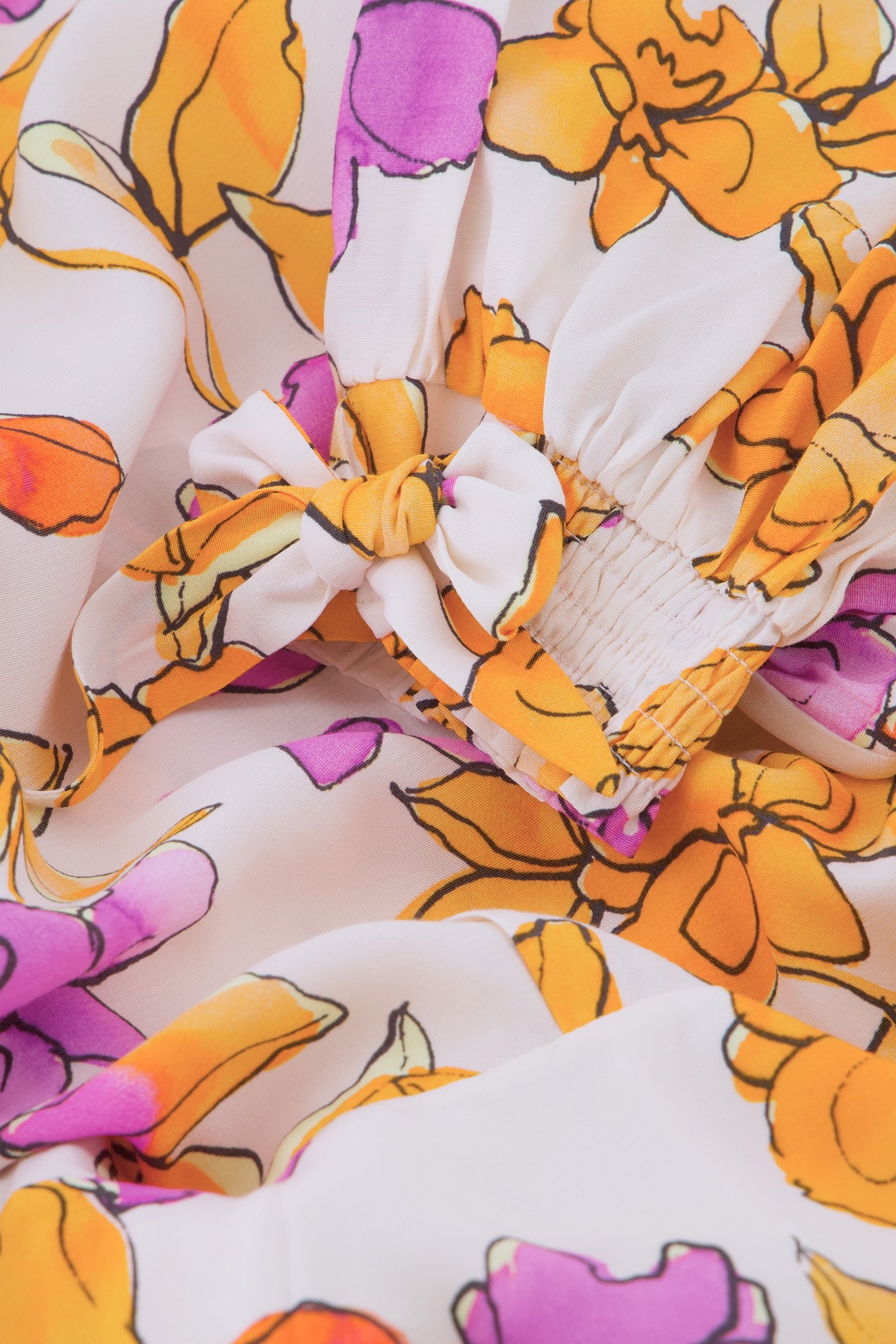 HANNAH DRESS MIMOSA/CREAM WHITE 4