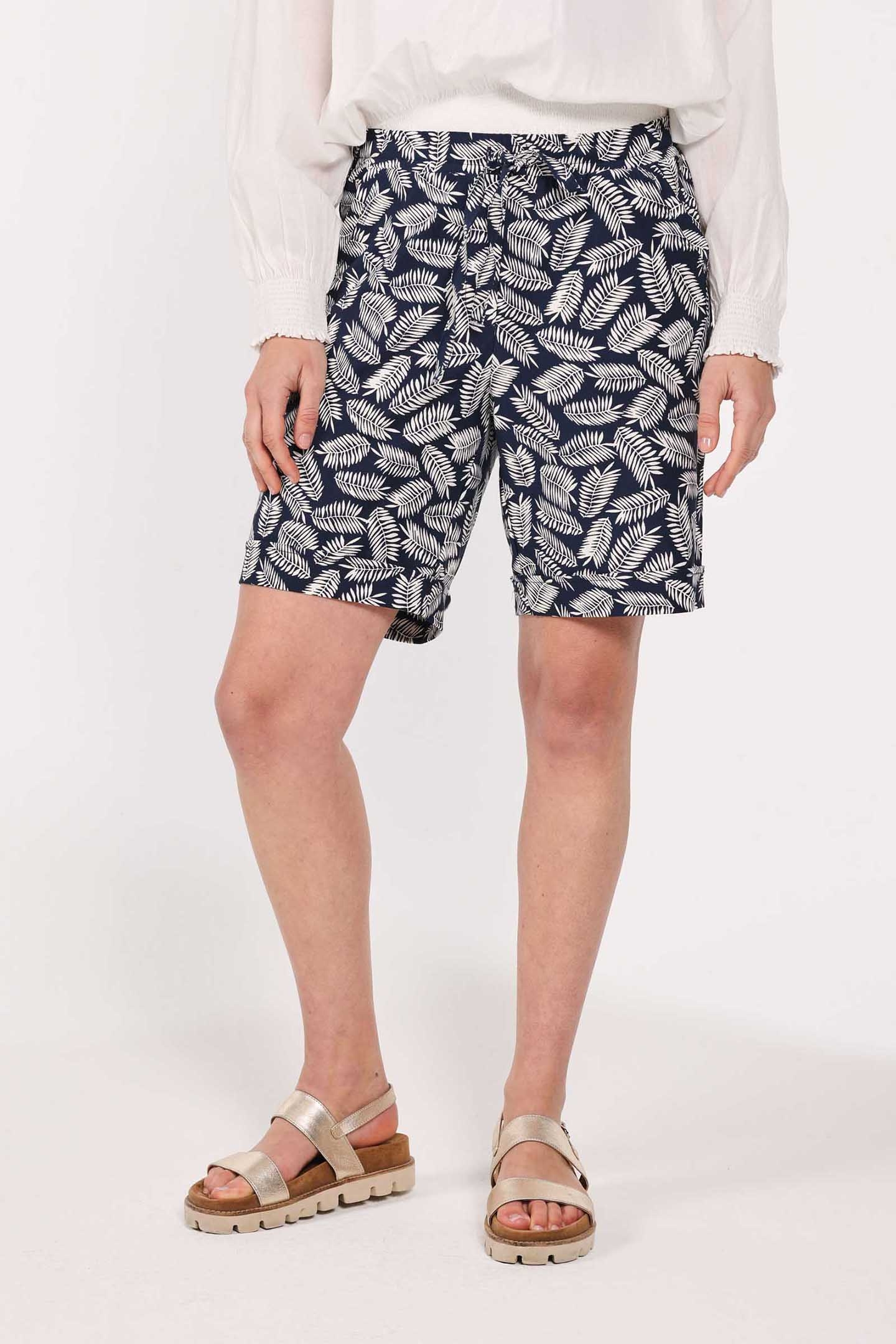 TRAVEL BERMUDA VOLARE PRINT DARKBLUE WITH FEATHERS PRINT 1