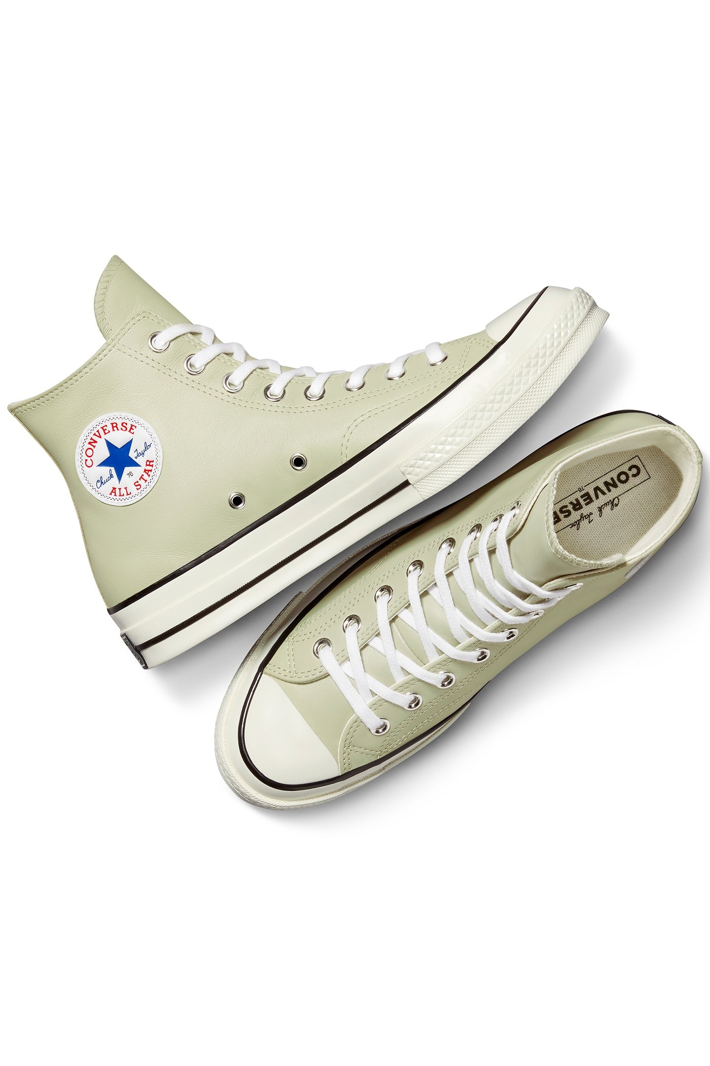 CHUCK 70 LEATHER PALE SURPLUS/RED/WHITE 3