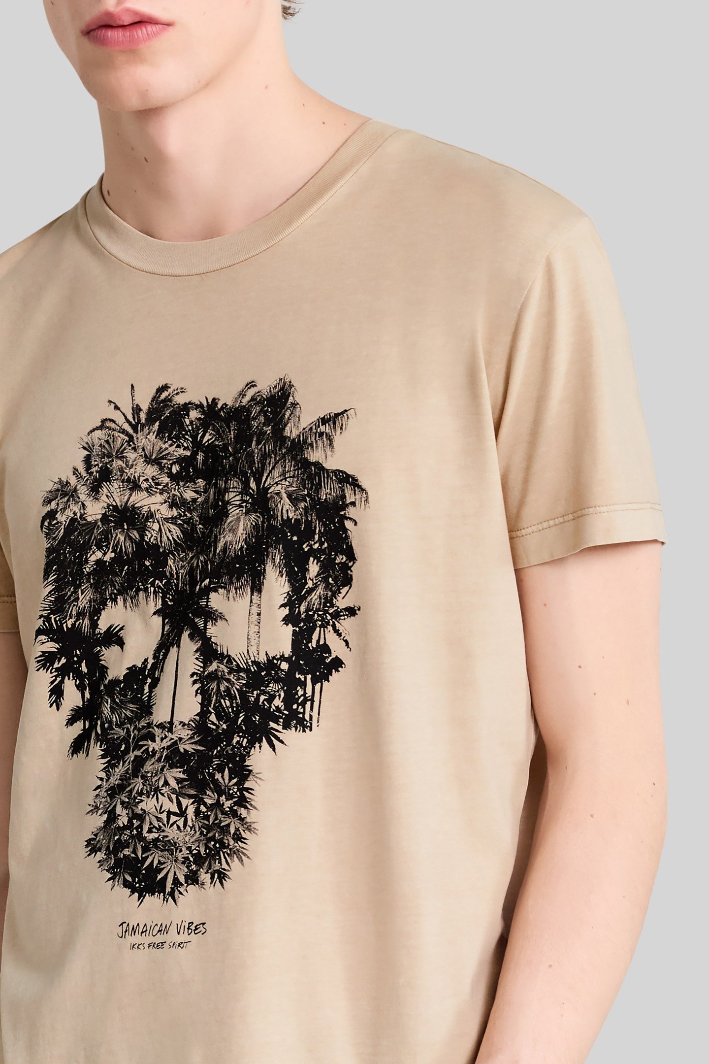 SAND T-SHIRT WITH PALM TREE-SKULL IMAGE 5