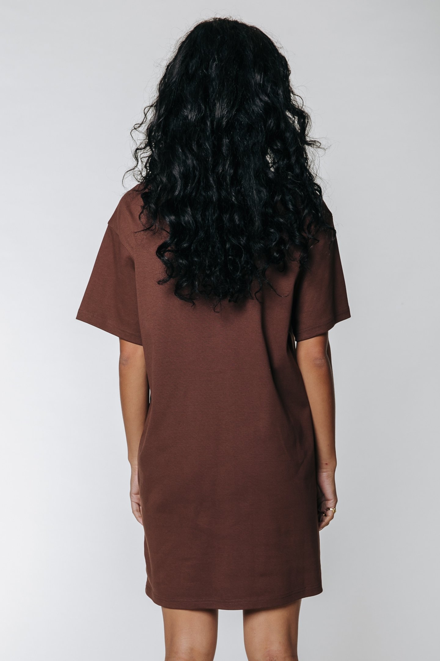 SANTA MONICA LOOSEFIT TEE DRESS BROWN 2