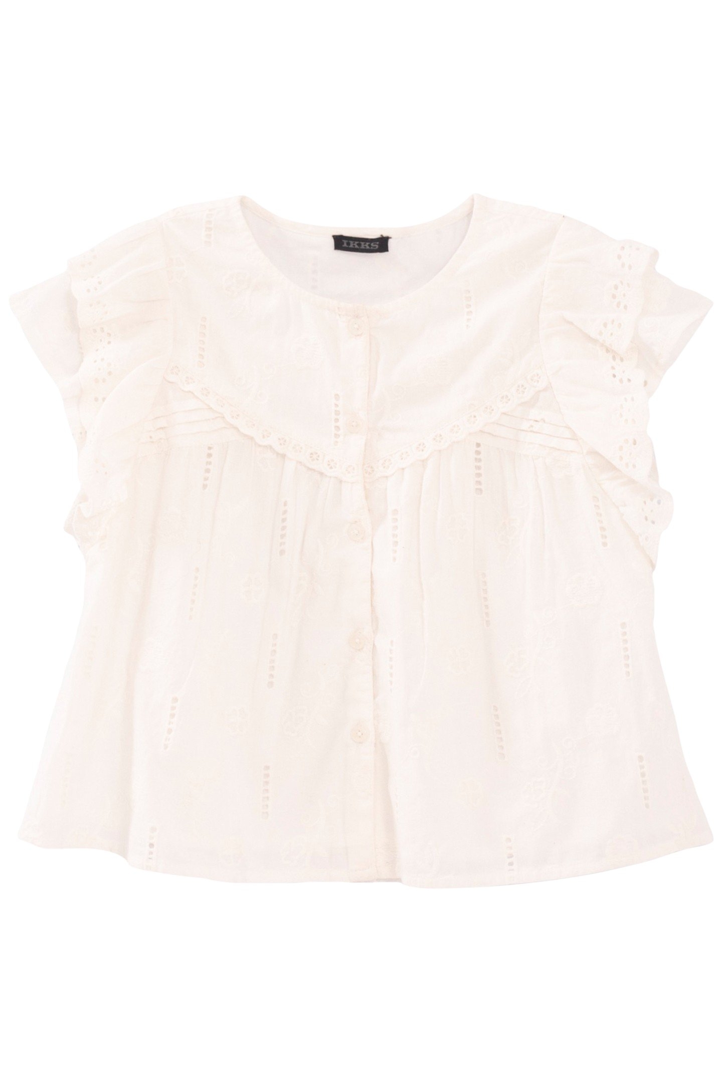 GIRL'S WHITE EMBROIDERY ANGLAISE BLOUSE 1