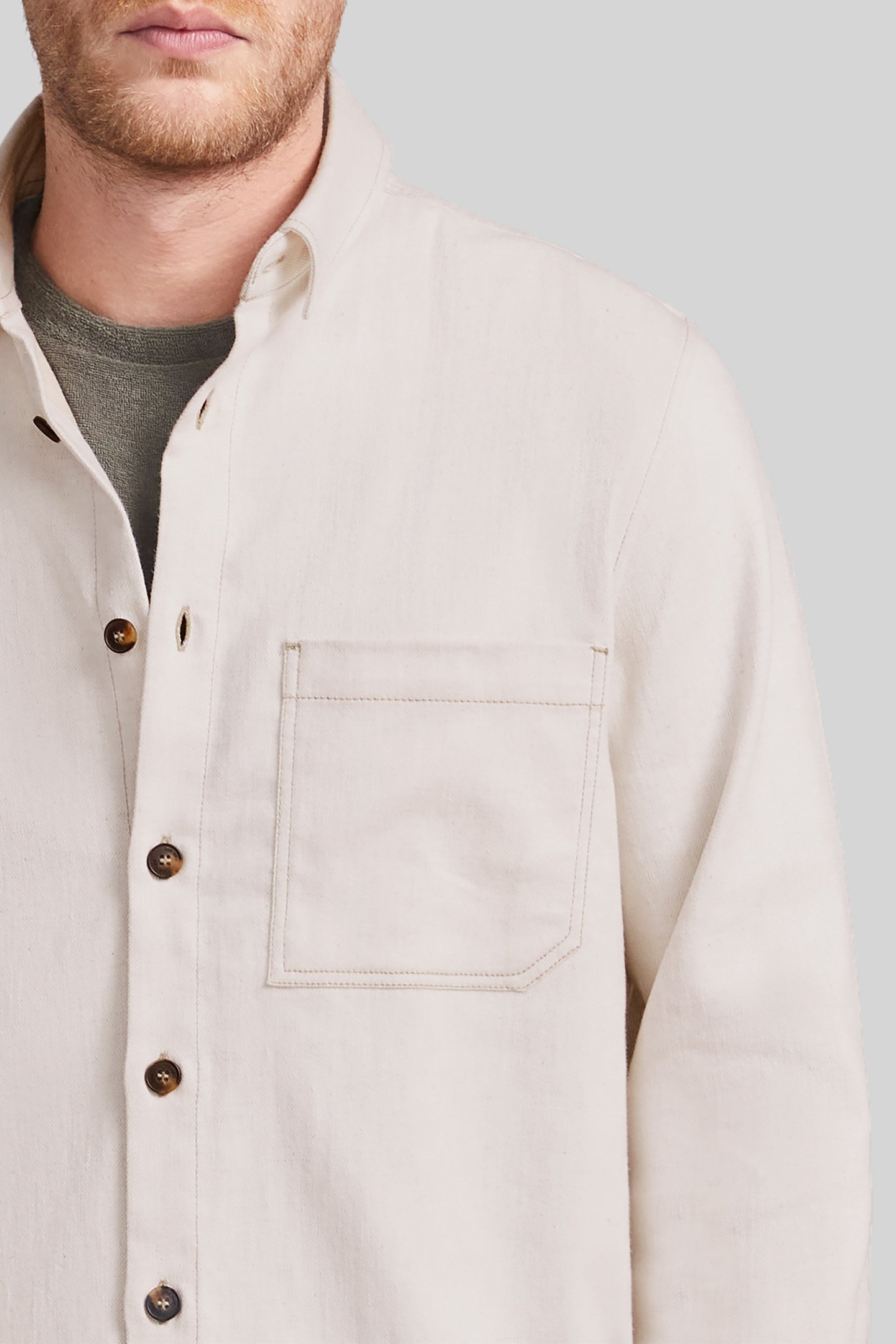 GESSO DENIM-LOOK REGULAR SHIRT 6