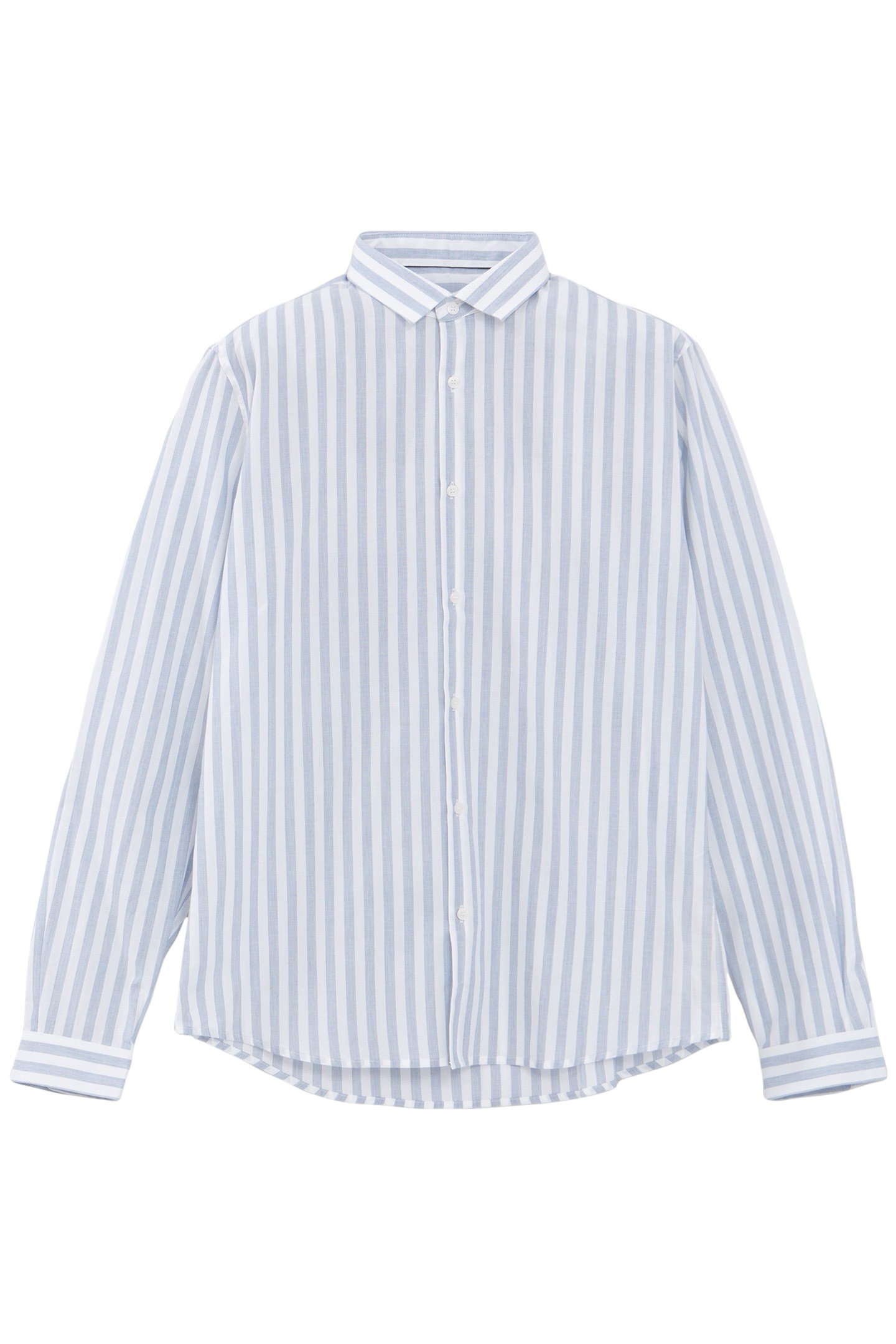 NAVY STRIPED SLIM SHIRT 4