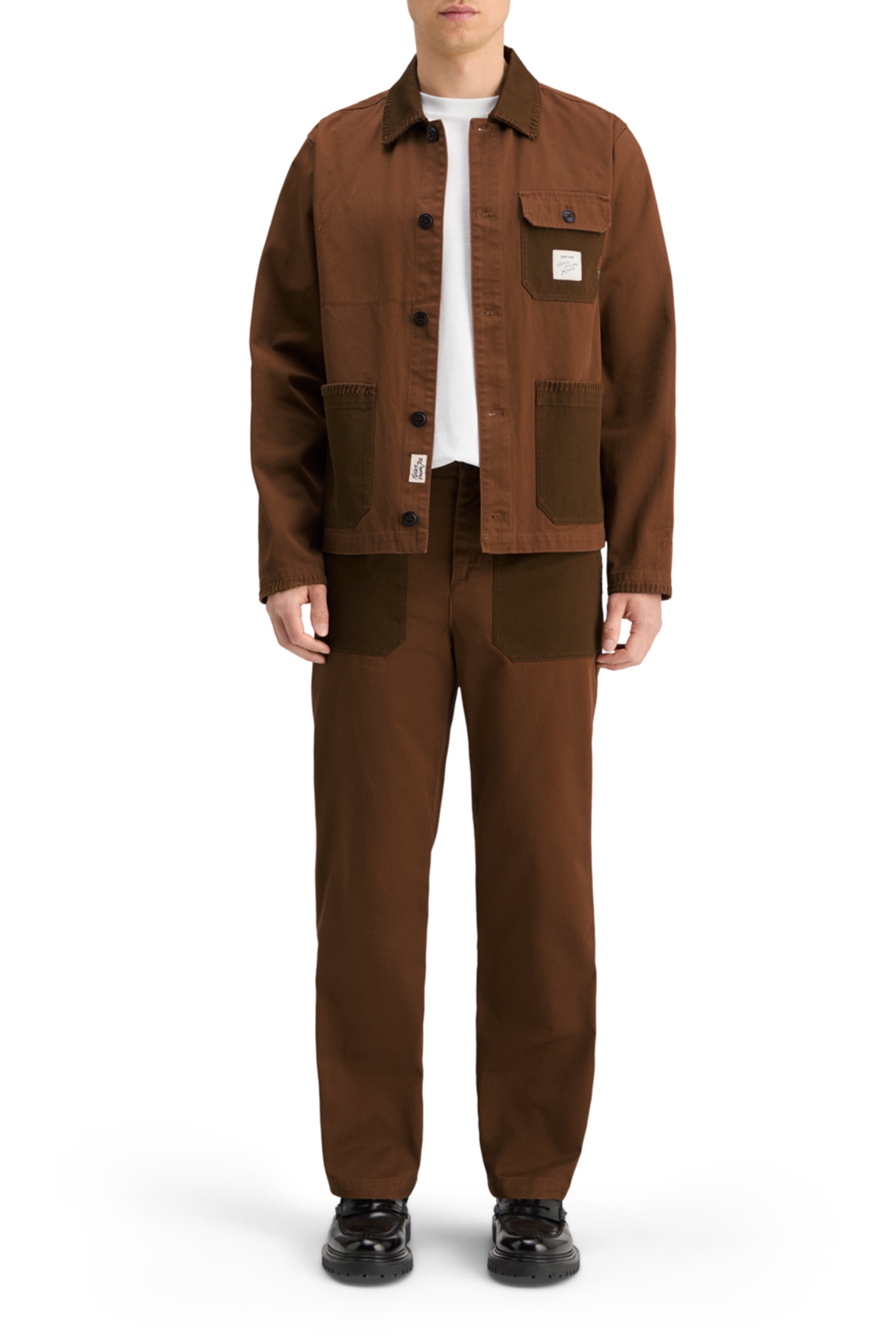 JOE JONAS X SCOTCH SODA TWILL WORKER JACKET BISON 3