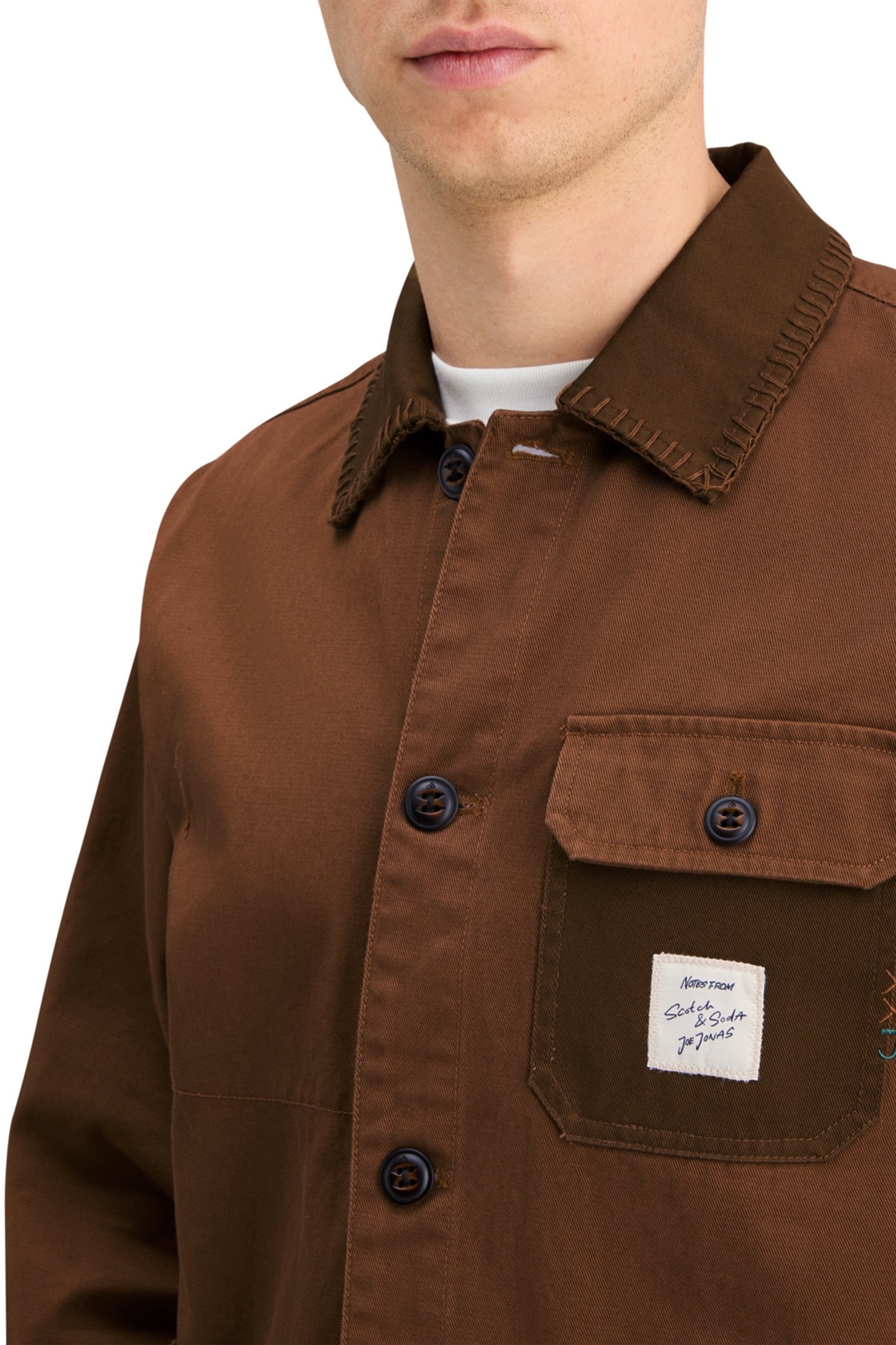 JOE JONAS X SCOTCH SODA TWILL WORKER JACKET BISON 6