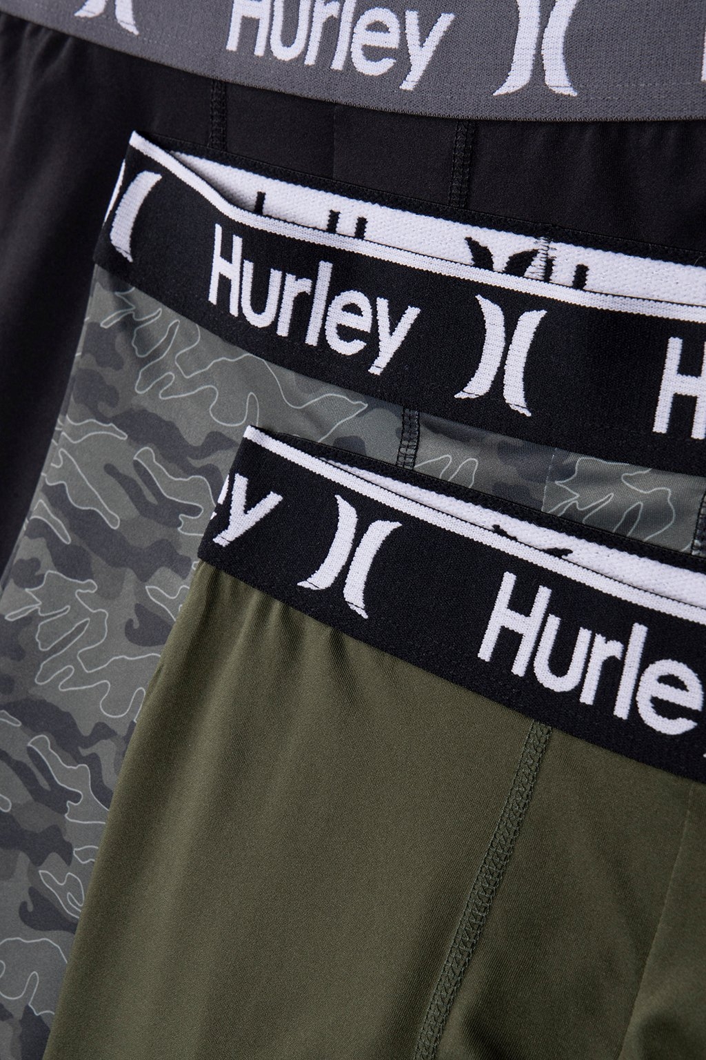 3PK MENS REGRIND FASHION BOXER BLACK/GREEN 3