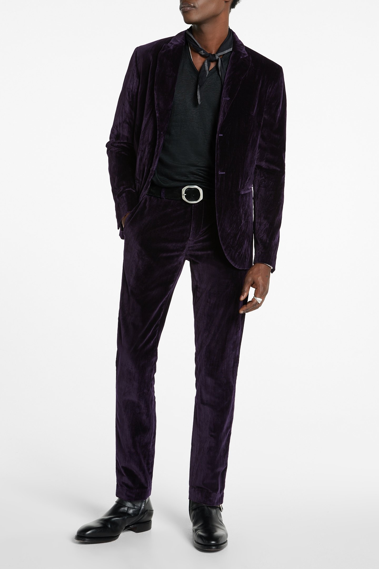 SLIM FIT PANTS WITH WELT PURPLE HAZE 2