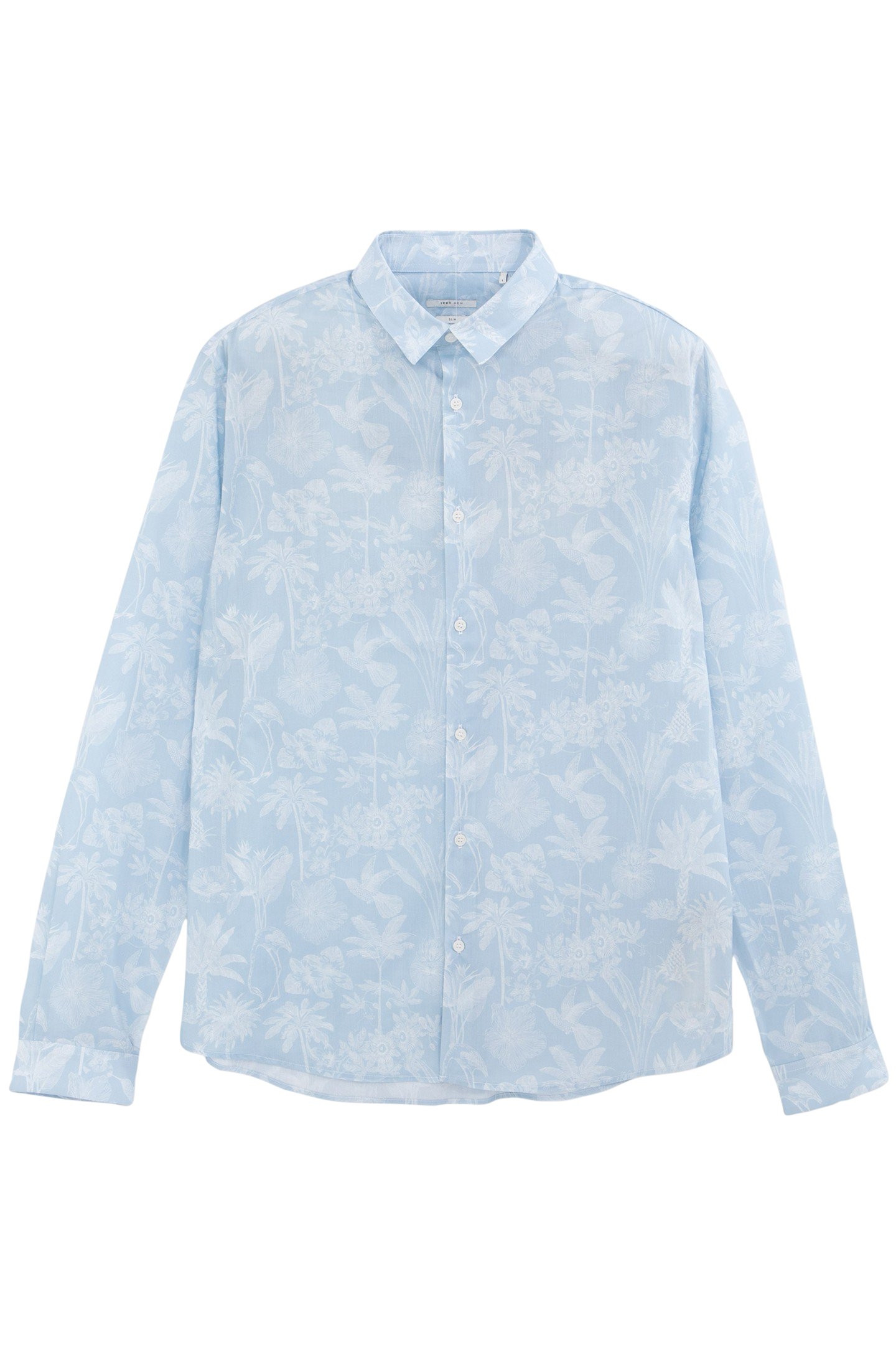 SKY TROPICAL MOTIF LIBERTY FABRIC SLIM SHIRT 4