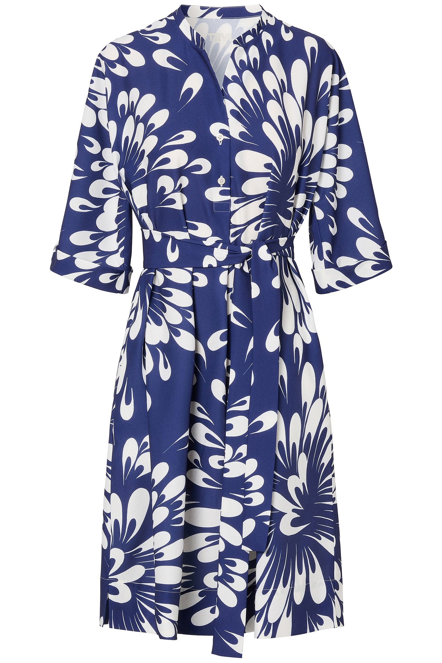 PRINTED SHIFT DRESS ROYAL BLUE 4