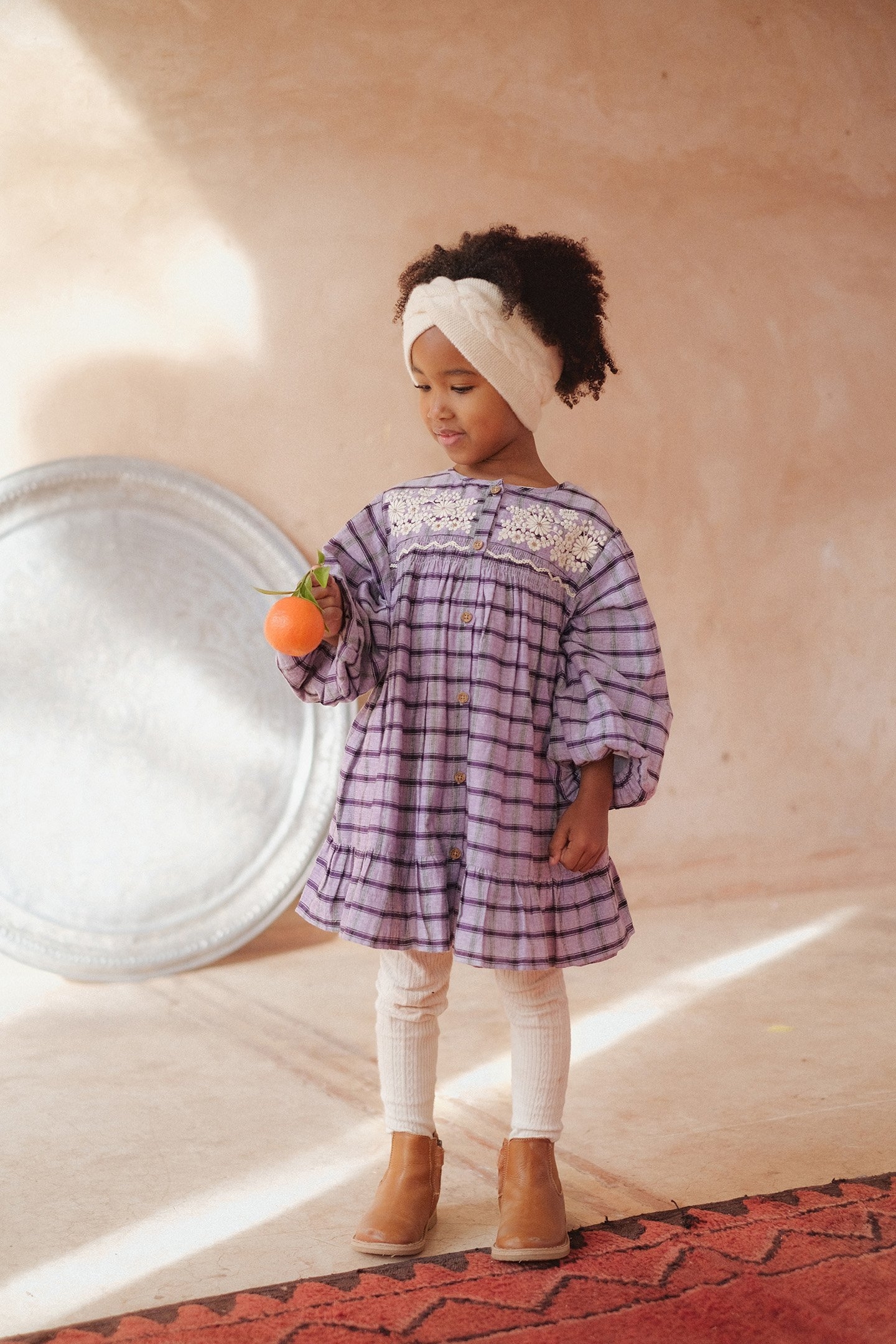 DRESS MASSILIA PURPLE CHECKS 1