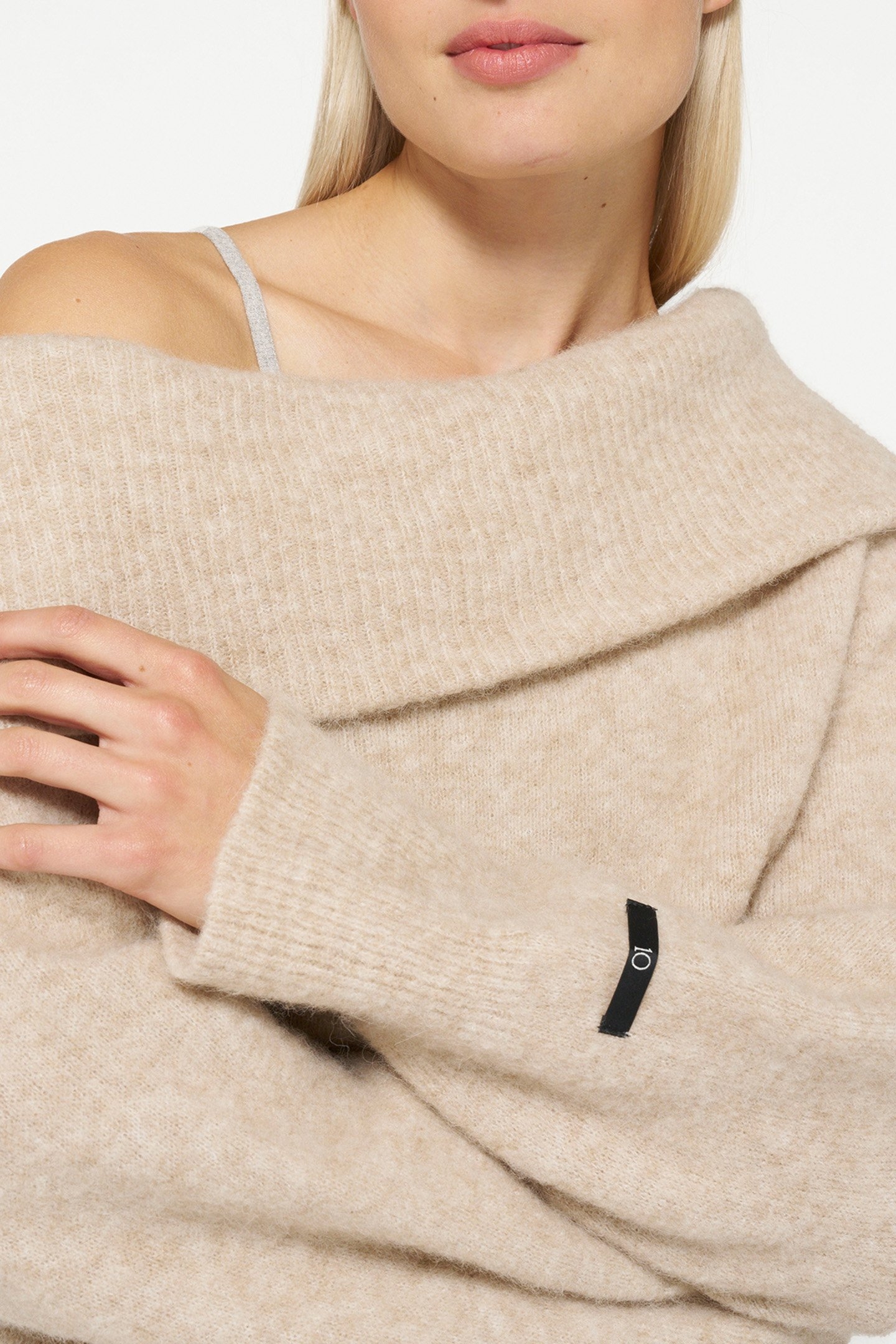 OFF SHOULDER SWEATER SEPIA SAND 6