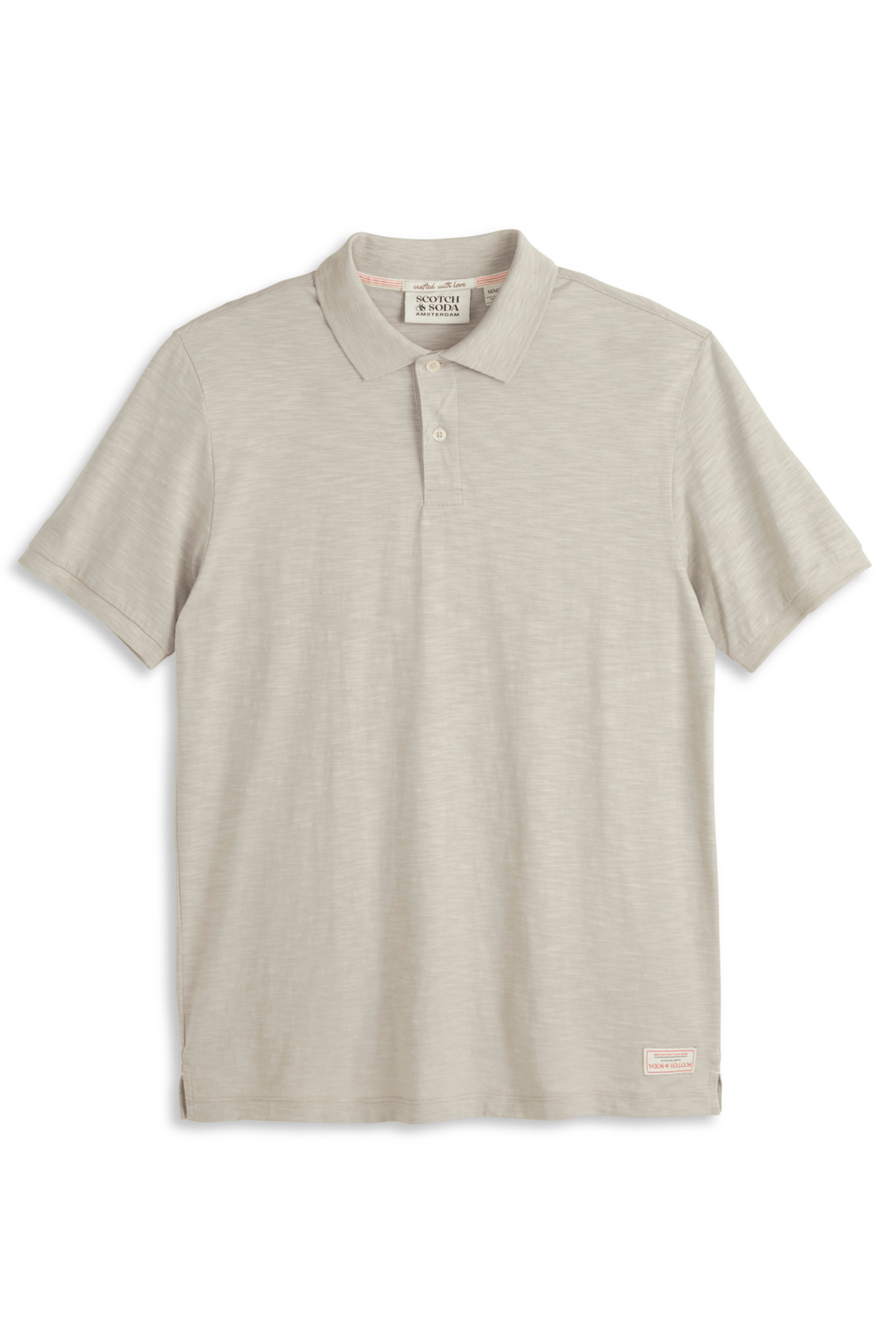 SS PANEL WASHED SLUB POLO GREY/GREY 1