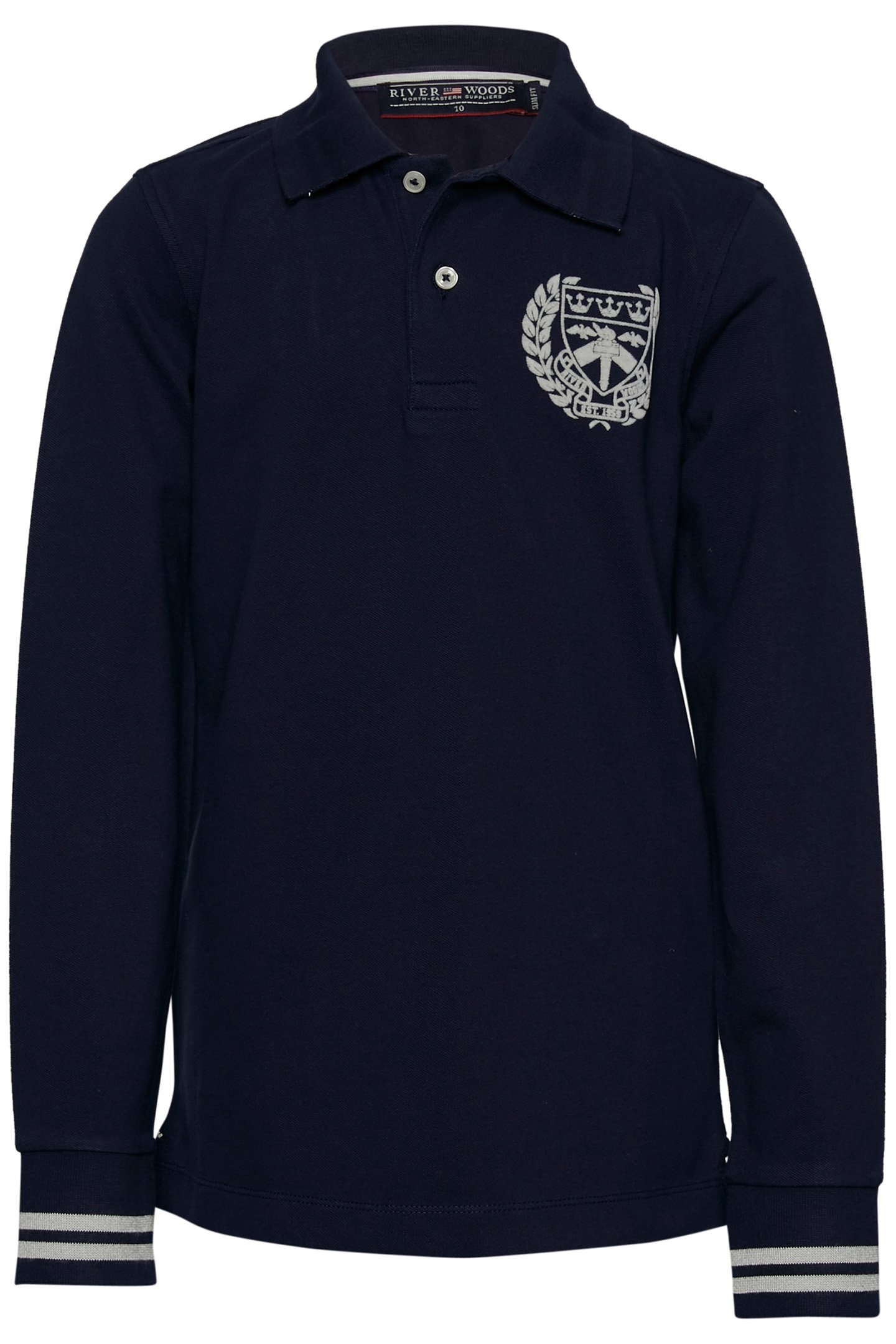 CUSTOM FIT COTTON POLO IN BLUE 1