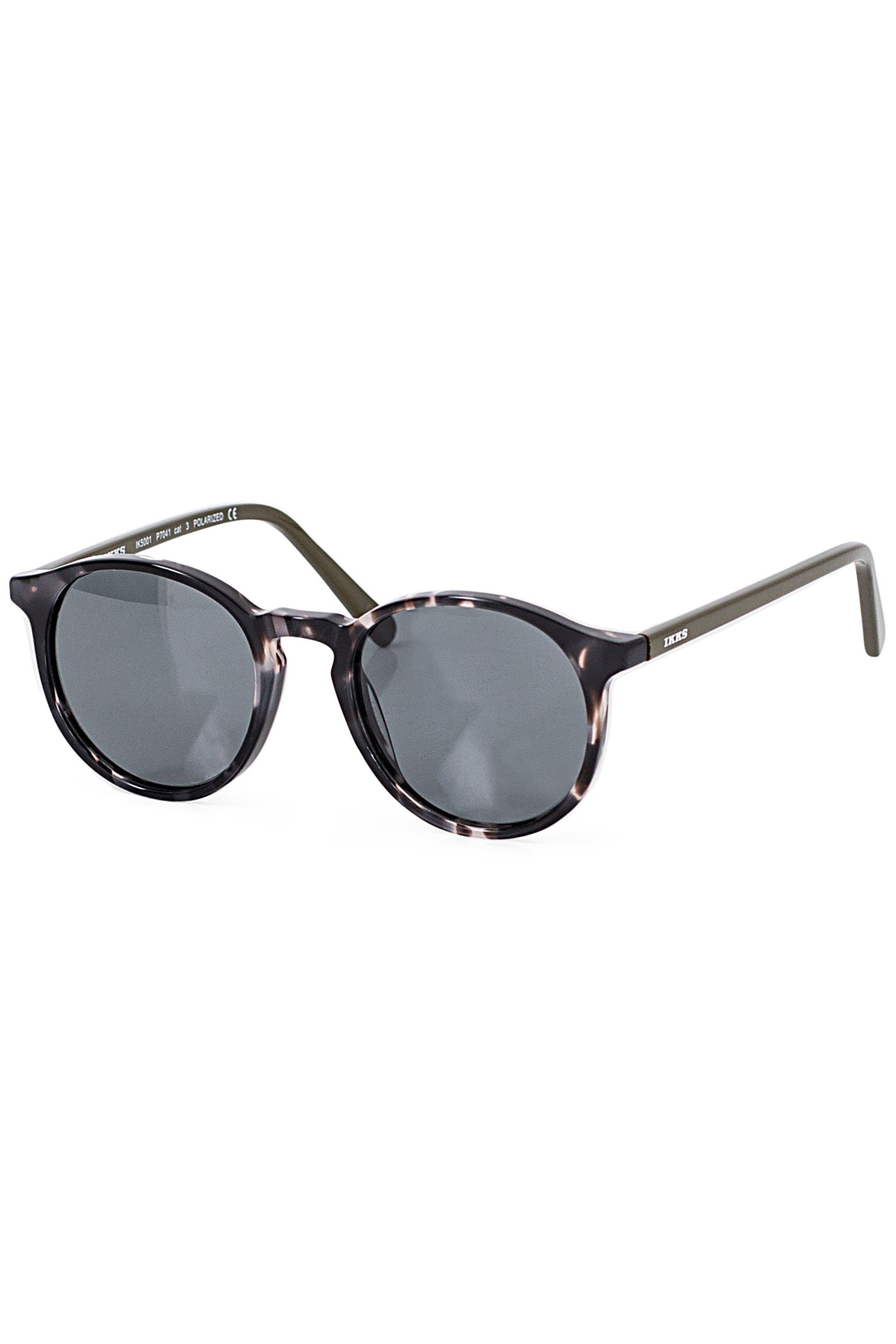 BLACK TORTOISESHELL SUNGLASSES WITH KHAKI TEMPLES, MIXED 1