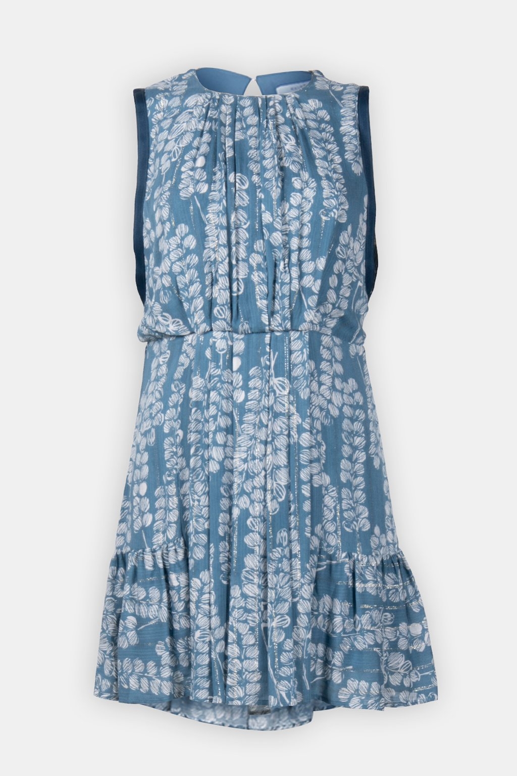 PRINTED FLIPPY DRESS BLUE/WHITE 4