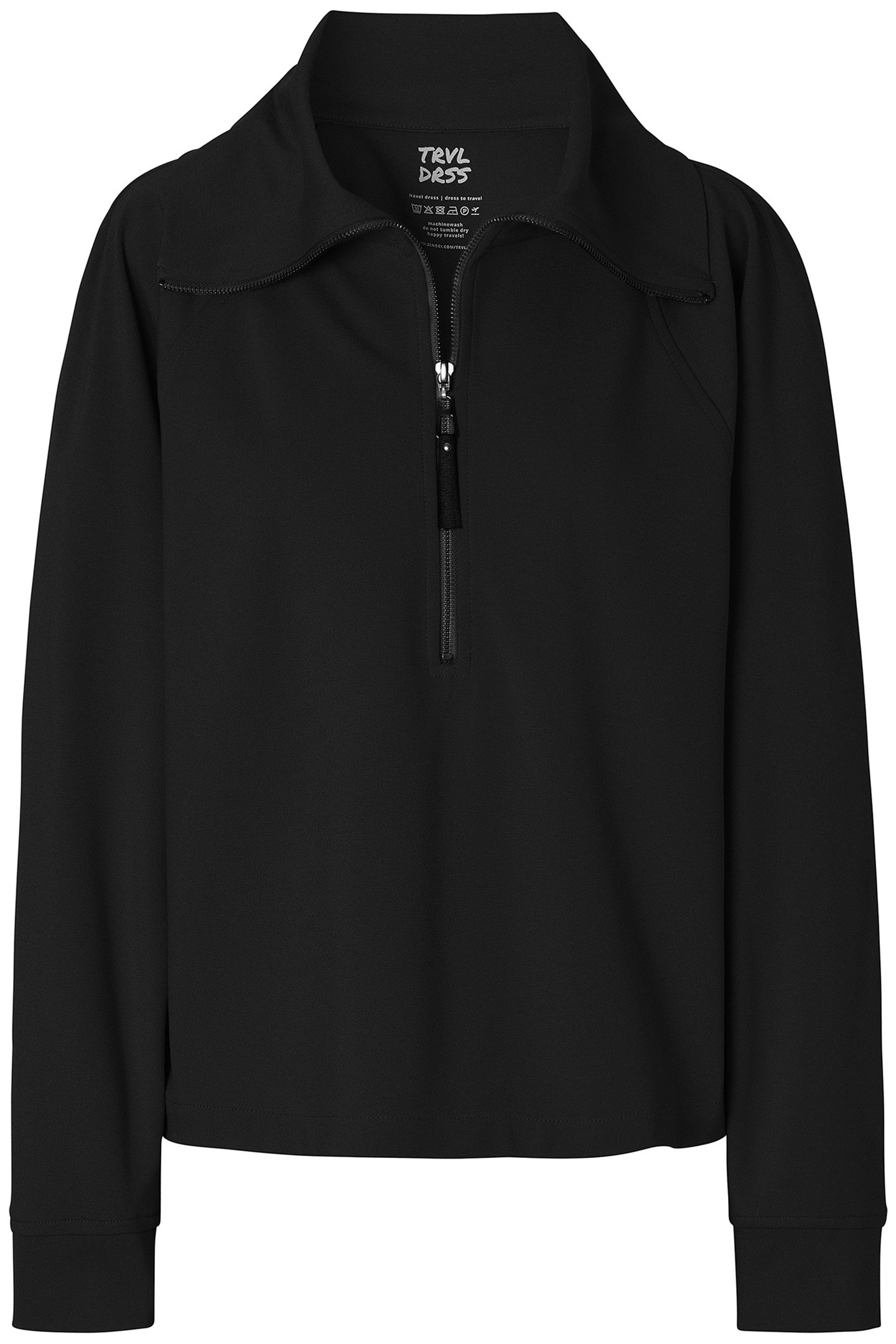 PERTH ZIPPER TOP BLACK 3