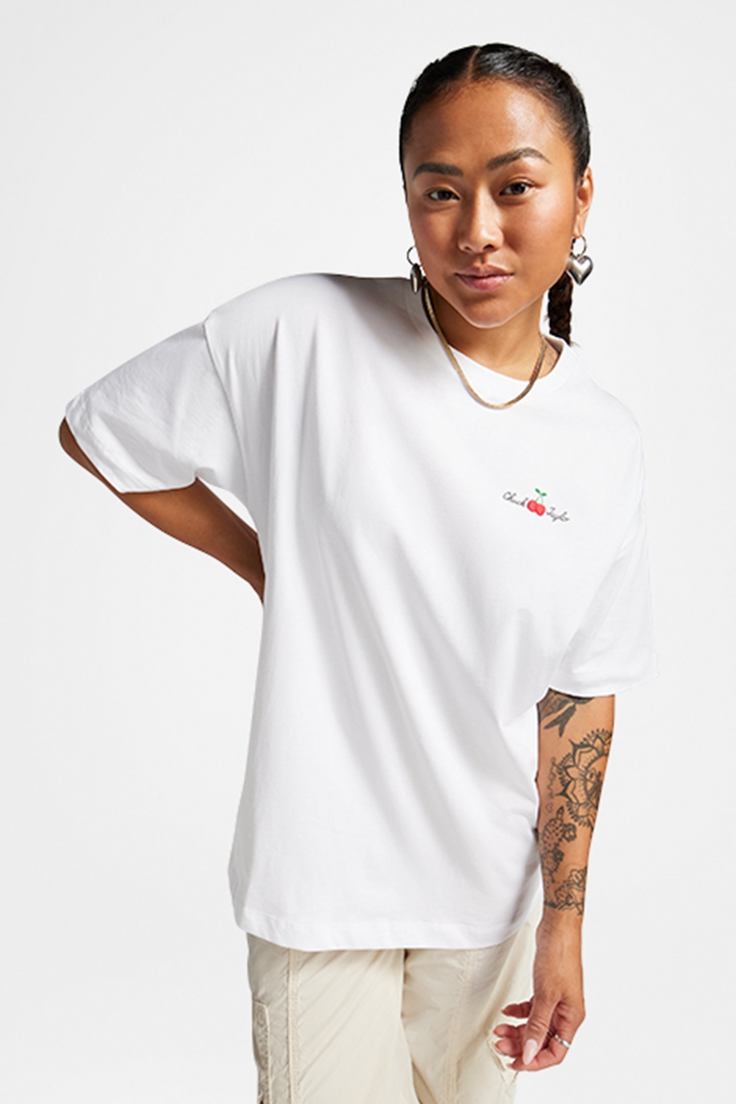OVERSIZED CHERRY T-SHIRT WHITE 1