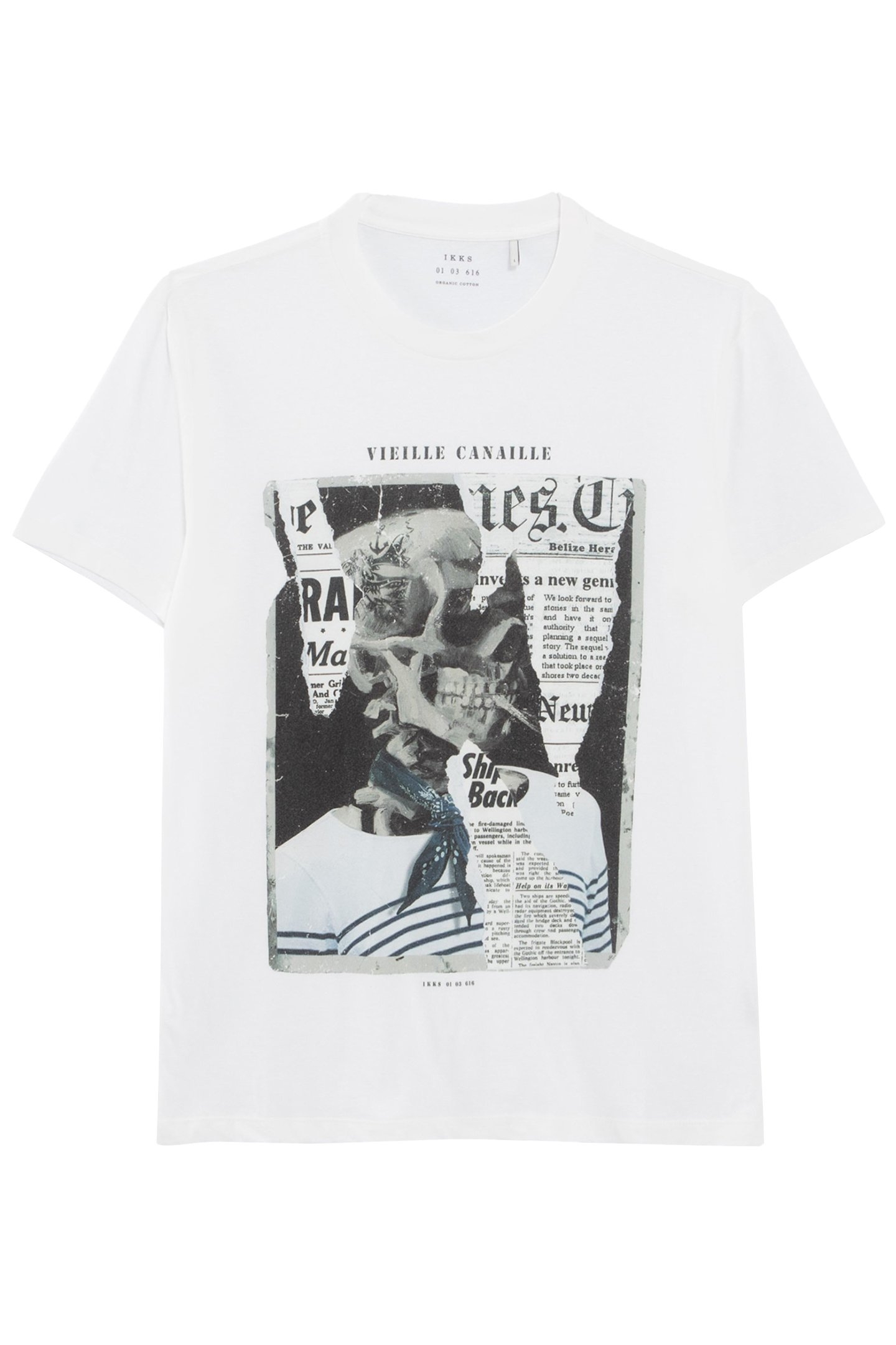 OFF-WHITE ORGANIC COTTON SKELETON-SAILOR T-SHIRT 4