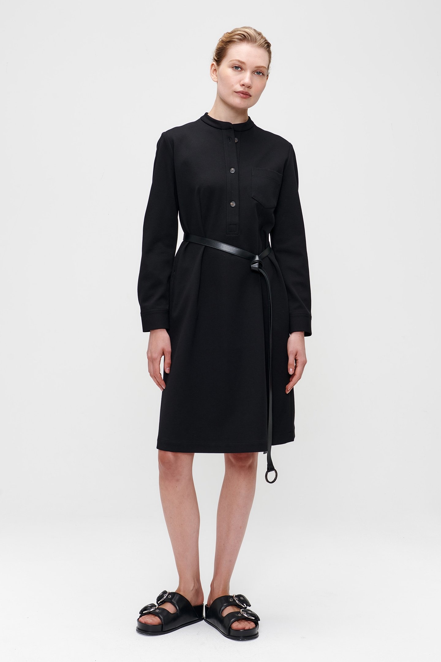 LACEY POLO DRESS BLACK 1